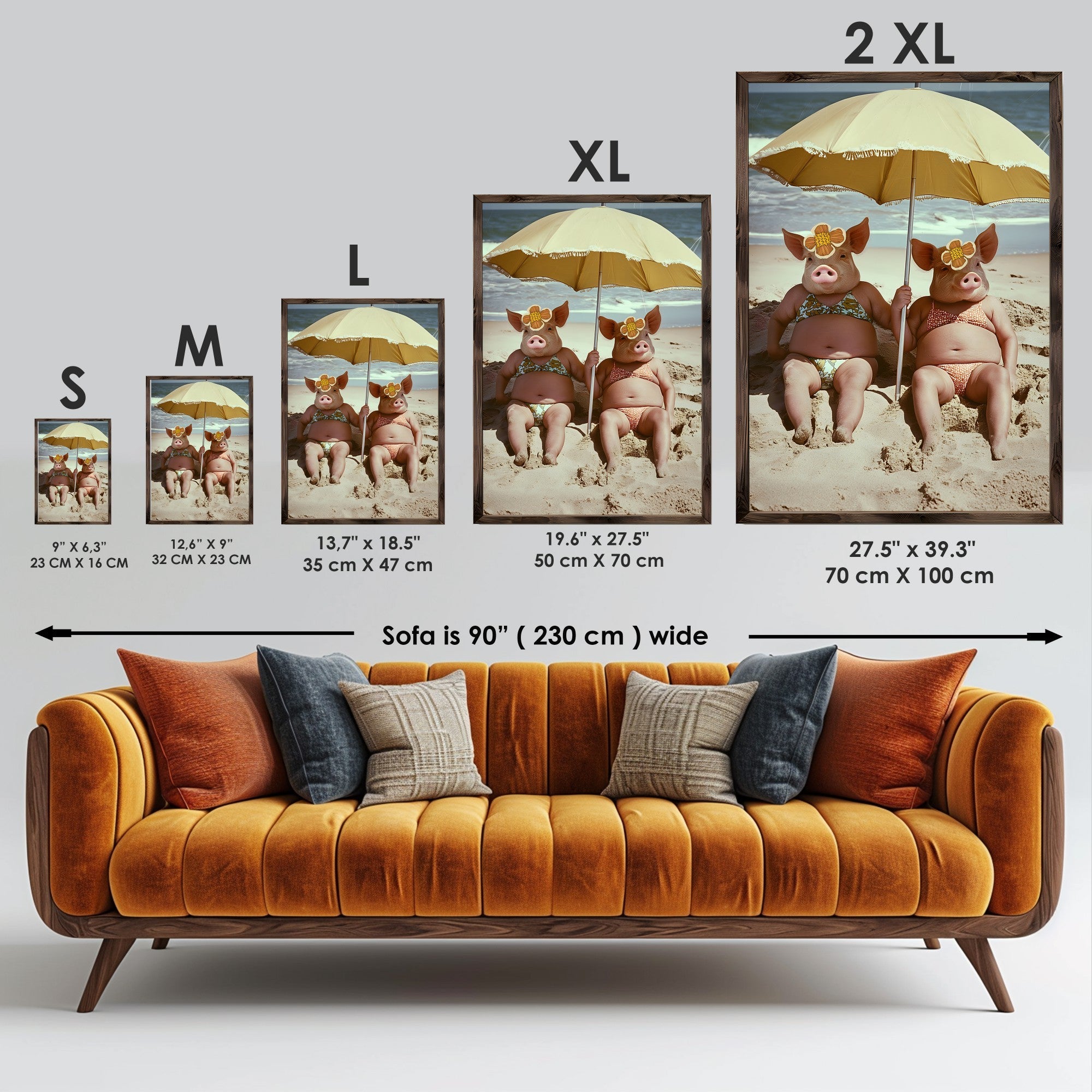 Quadro Decorativo MDF Emoldurado Multicolor GE099-L - Impressão UV em Madeira de Pinho 35x47cm