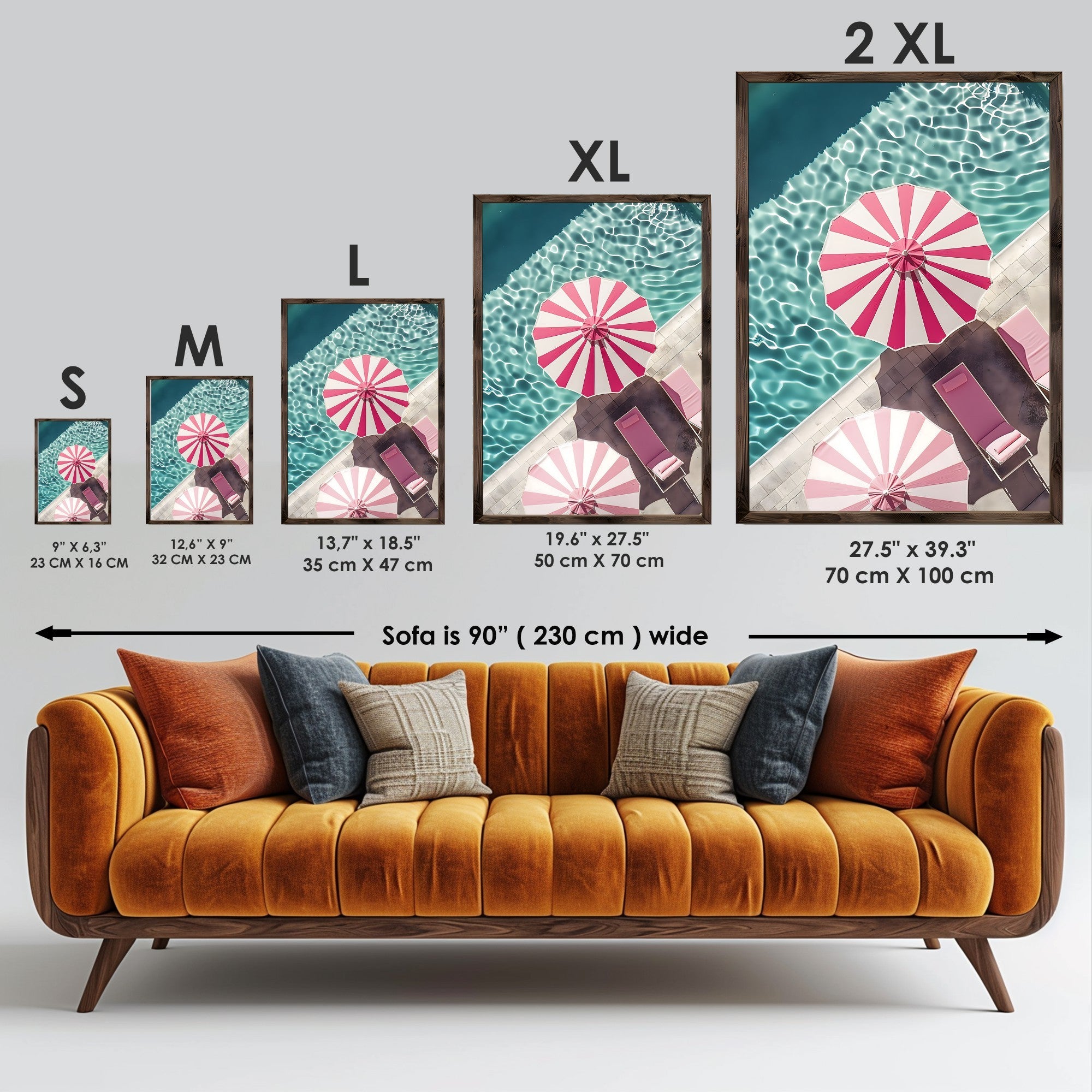 Quadro Decorativo MDF Emoldurado Multicolor GE100-L - Impressão UV em Madeira de Pinho 35x47cm