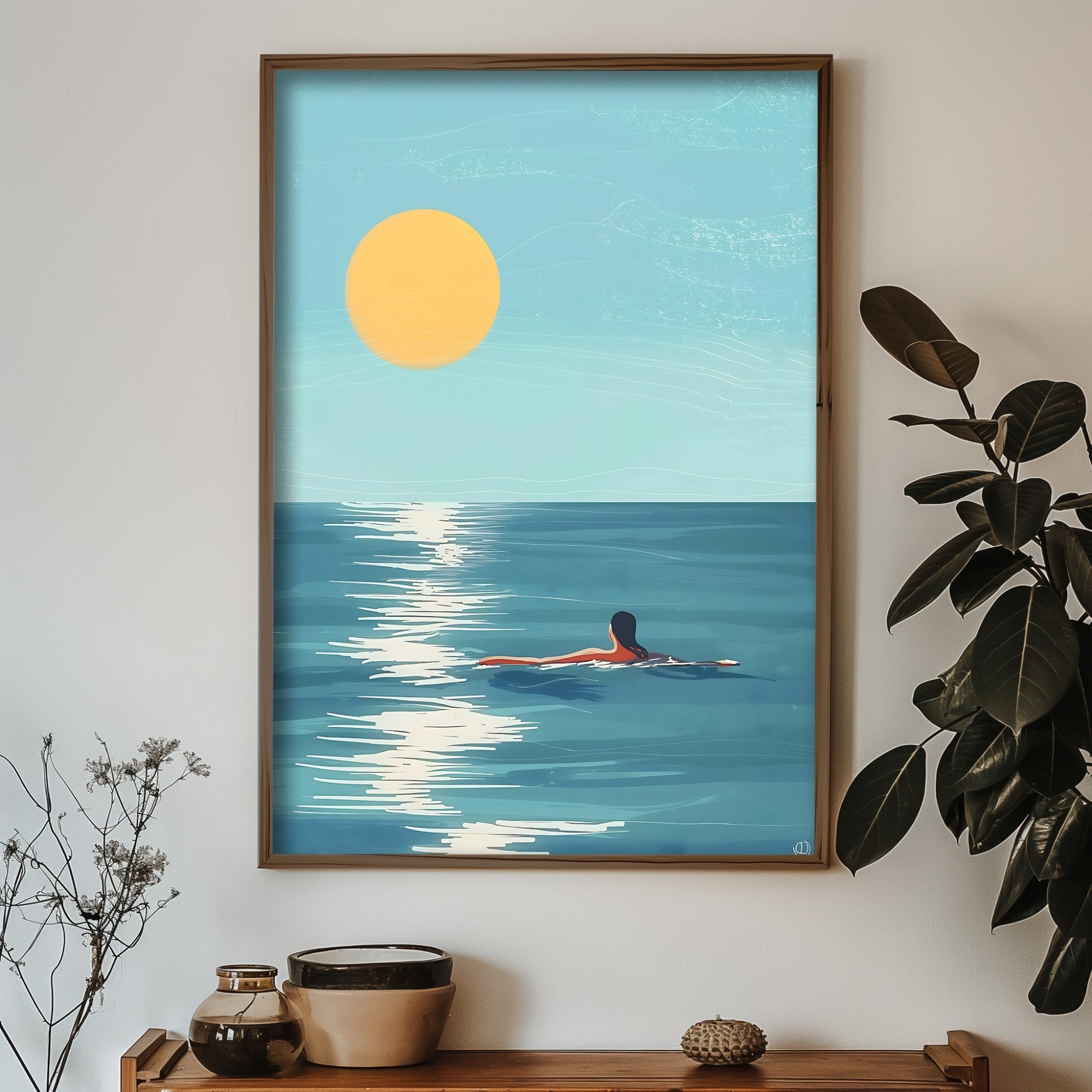 Quadro Decorativo MDF Emoldurado Multicolor GE101-L - Impressão UV em Madeira de Pinho 35x47cm