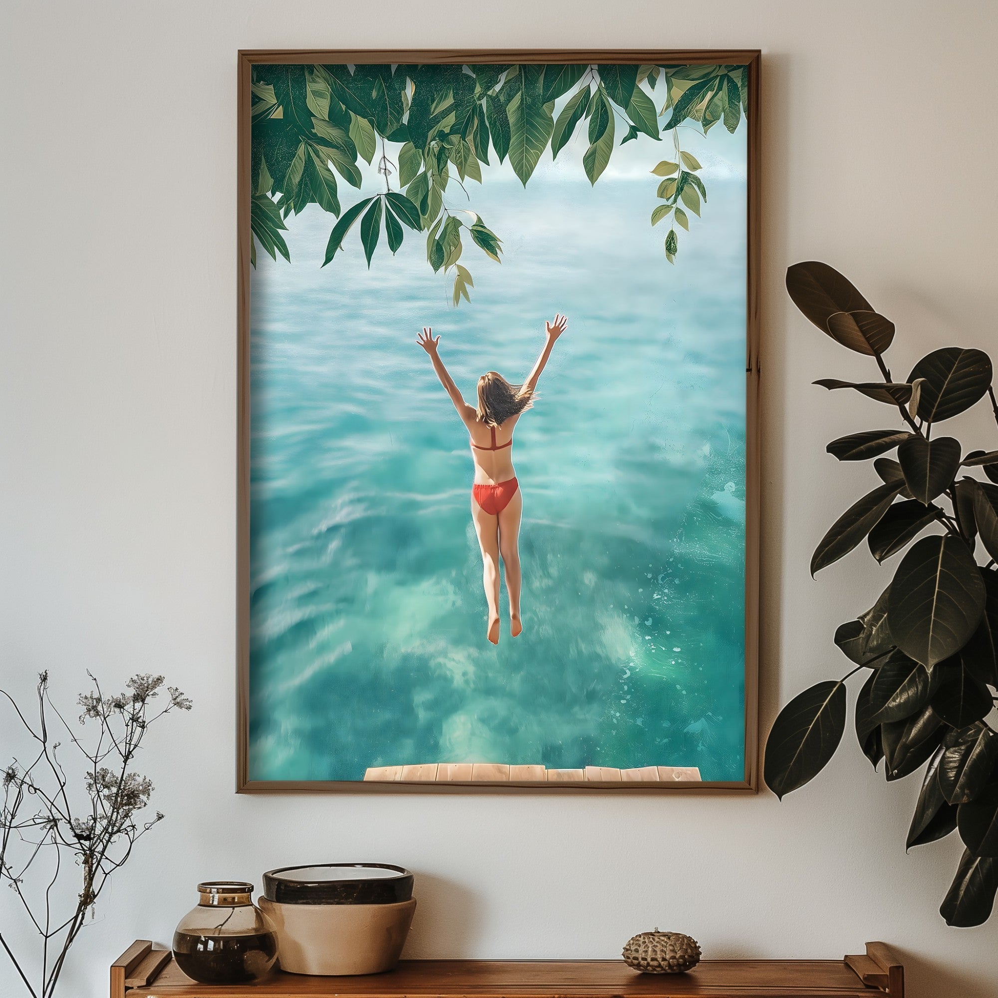 Quadro Decorativo MDF Emoldurado Multicolor GE102-L - Impressão UV em Madeira de Pinho 35x47cm