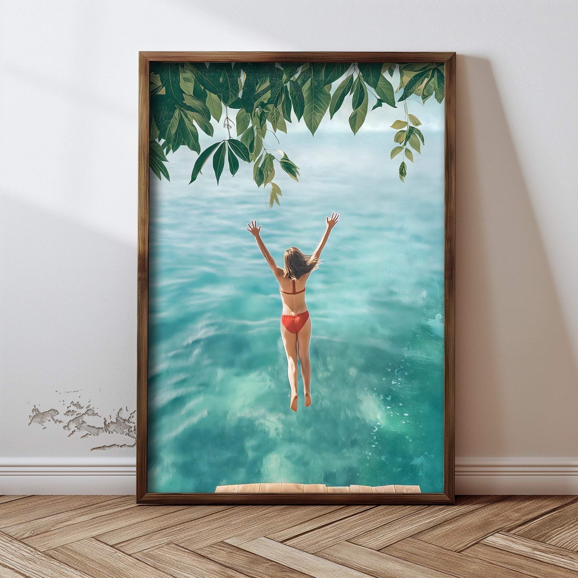 Quadro Decorativo MDF Emoldurado Multicolor GE102-L - Impressão UV em Madeira de Pinho 35x47cm