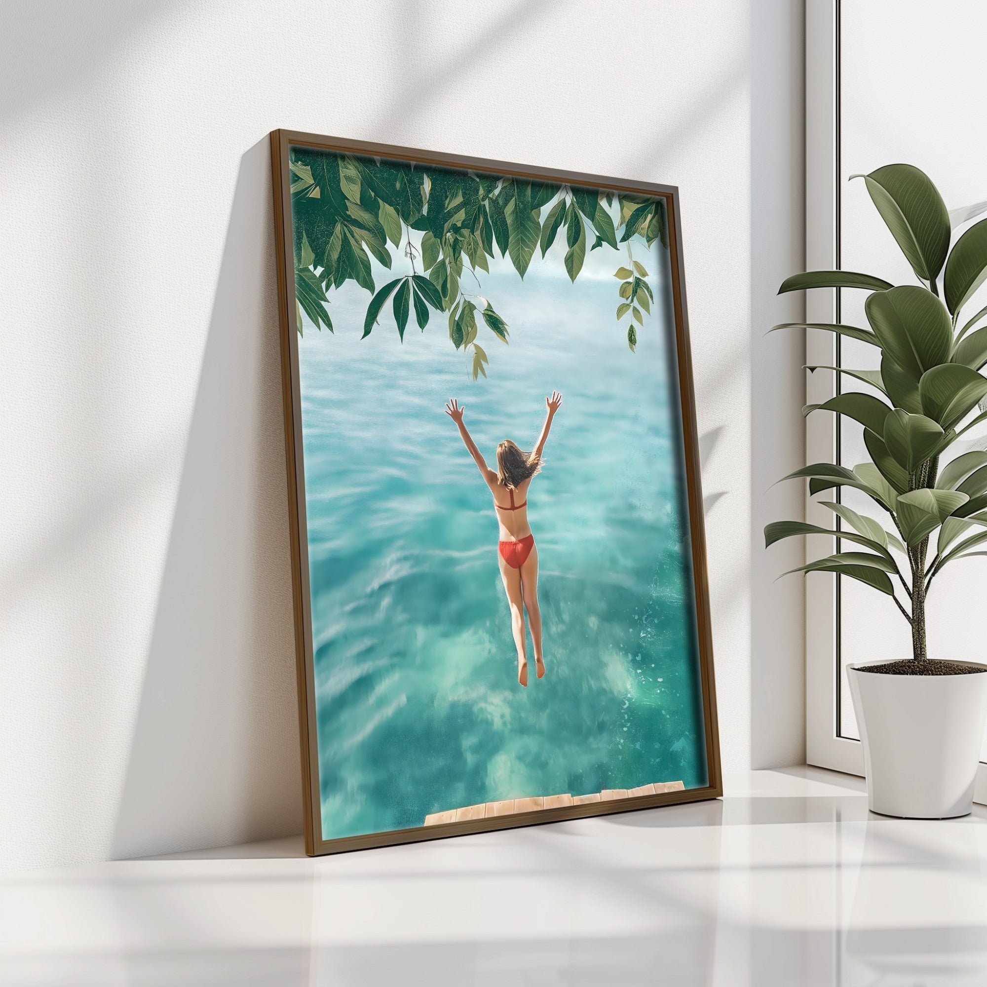 Quadro Decorativo MDF Emoldurado Multicolor GE102-L - Impressão UV em Madeira de Pinho 35x47cm