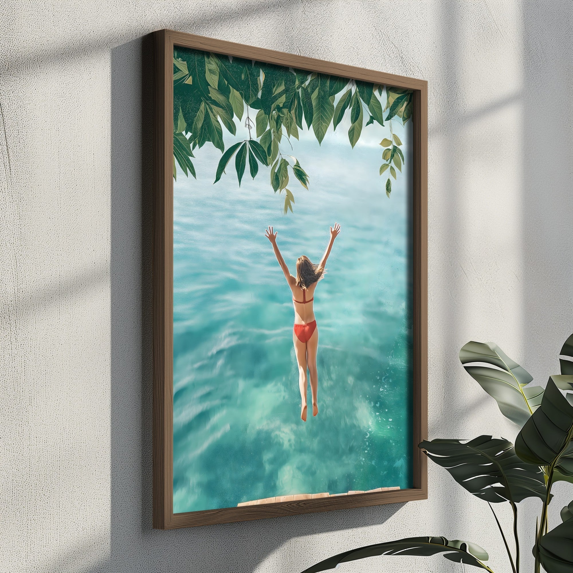 Quadro Decorativo MDF Emoldurado Multicolor GE102-L - Impressão UV em Madeira de Pinho 35x47cm