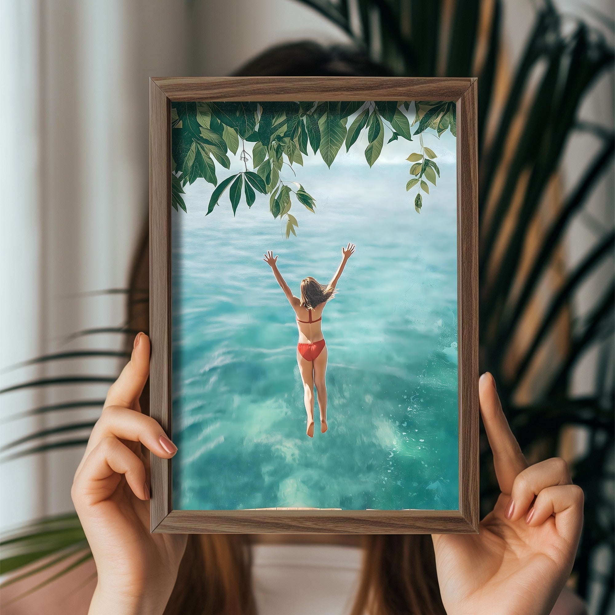 Quadro Decorativo MDF Emoldurado Multicolor GE102-L - Impressão UV em Madeira de Pinho 35x47cm