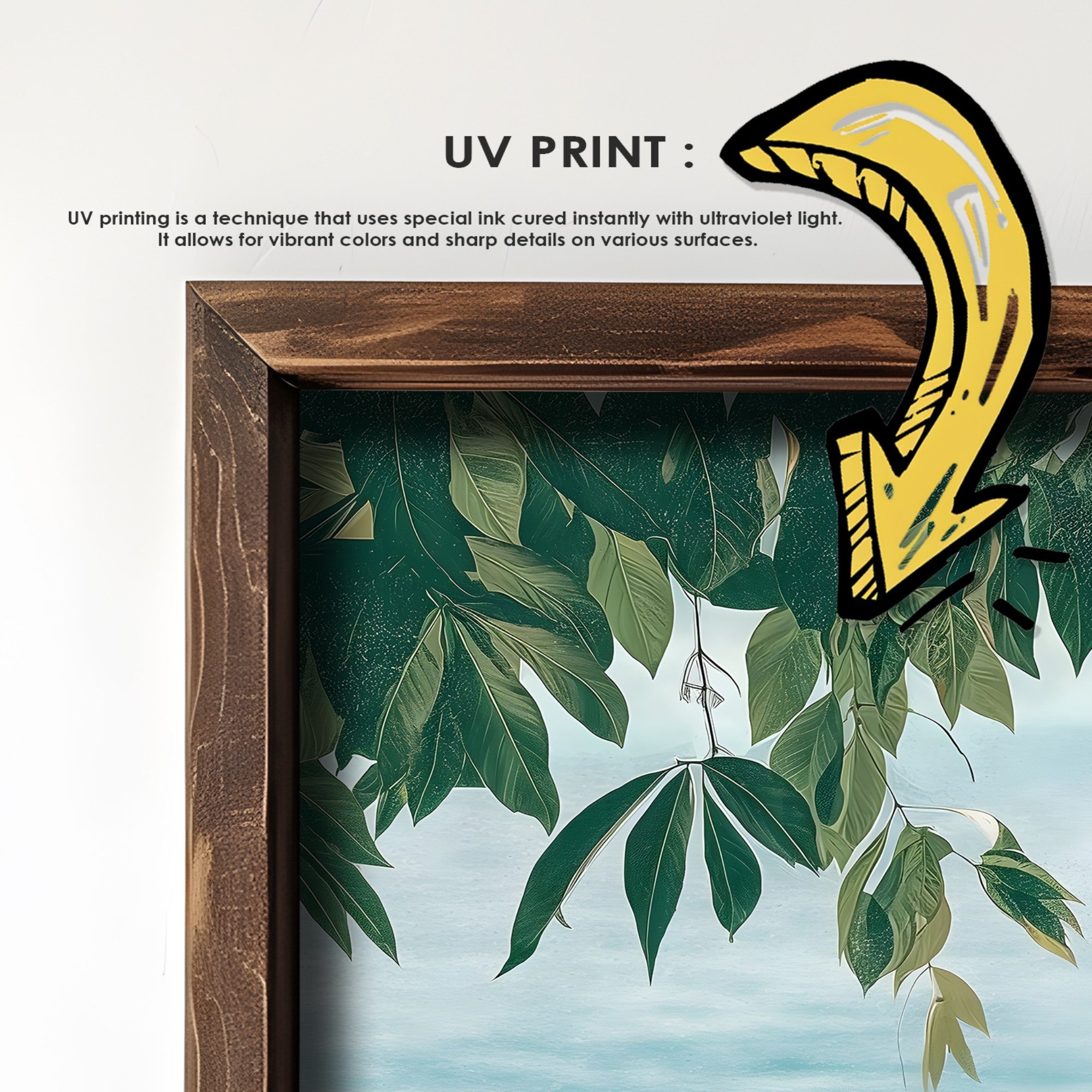 Quadro Decorativo MDF Emoldurado Multicolor GE102-L - Impressão UV em Madeira de Pinho 35x47cm