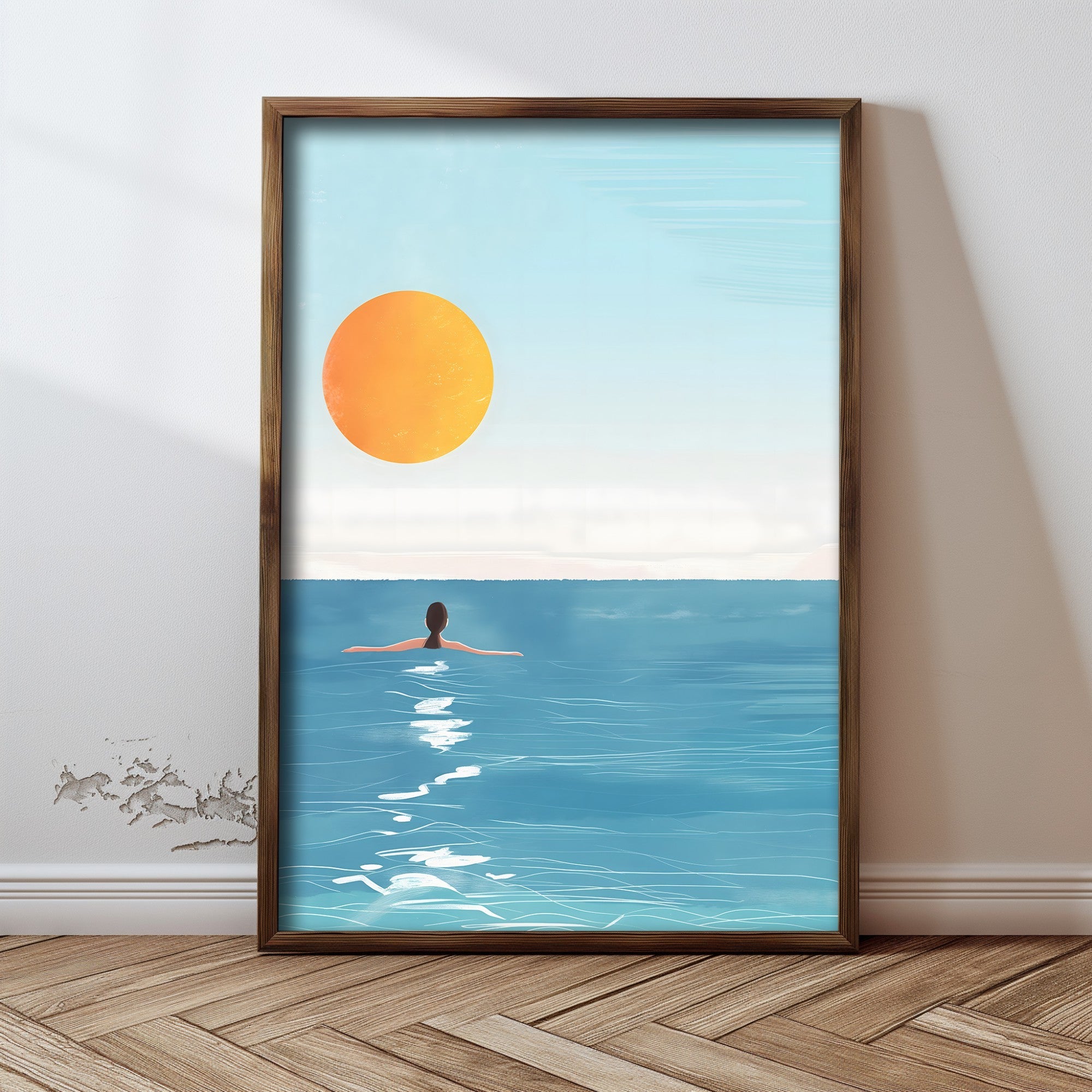 Quadro Decorativo MDF Emoldurado Multicolor GE103-L - Impressão UV em Madeira de Pinho 35x47cm