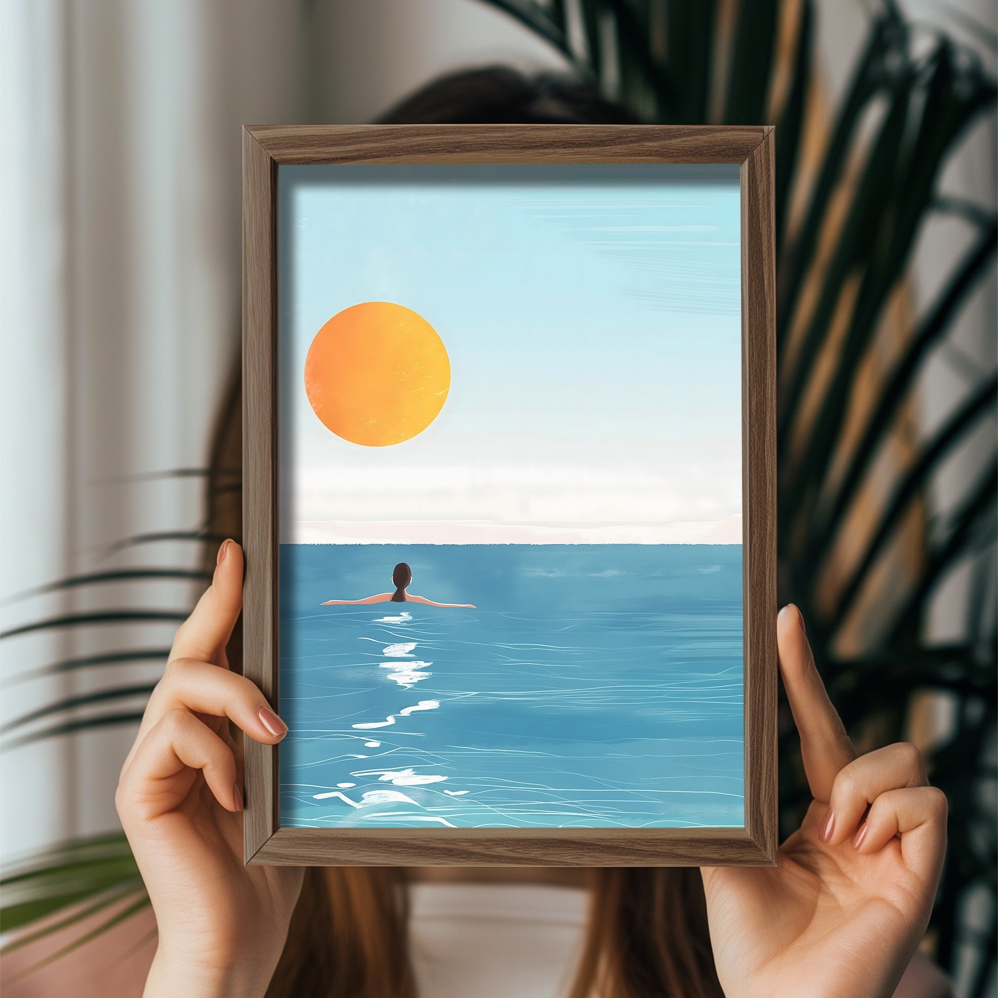 Quadro Decorativo MDF Emoldurado Multicolor GE103-L - Impressão UV em Madeira de Pinho 35x47cm