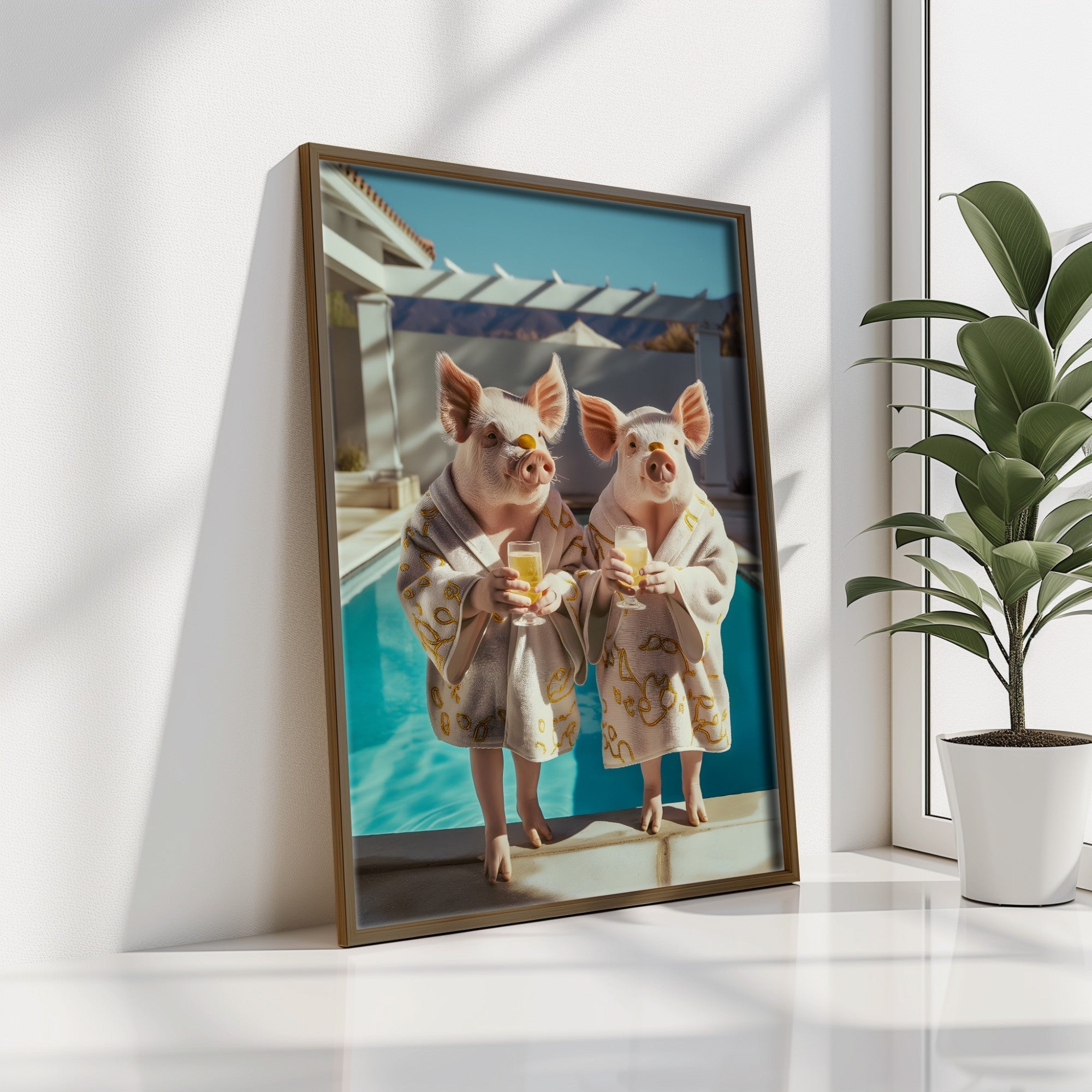 Quadro Decorativo MDF Emoldurado Multicolor GE104-L - Impressão UV em Madeira de Pinho 35x47cm