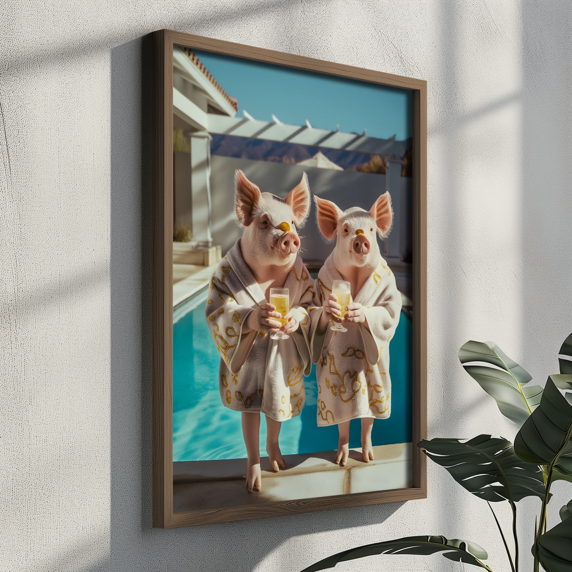 Quadro Decorativo MDF Emoldurado Multicolor GE104-L - Impressão UV em Madeira de Pinho 35x47cm