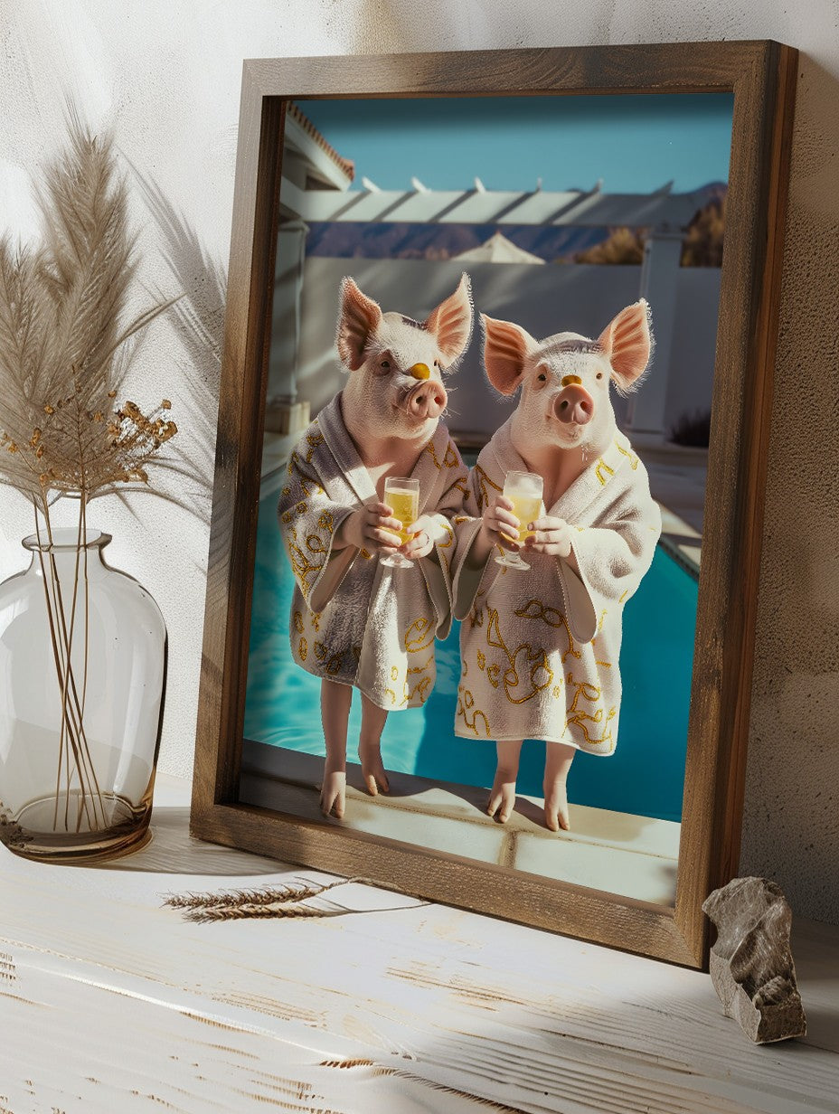 Quadro Decorativo MDF Emoldurado Multicolor GE104-L - Impressão UV em Madeira de Pinho 35x47cm