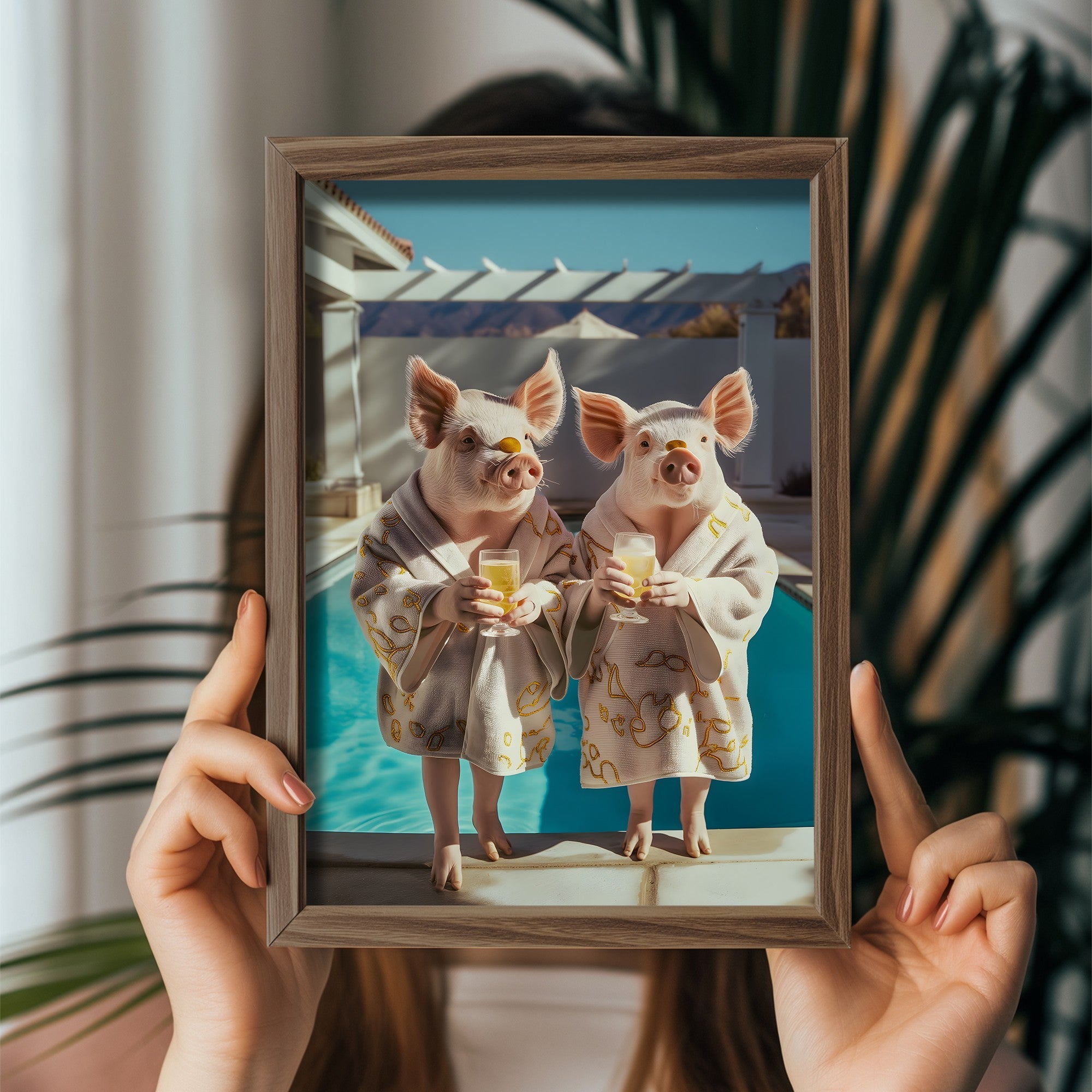 Quadro Decorativo MDF Emoldurado Multicolor GE104-L - Impressão UV em Madeira de Pinho 35x47cm