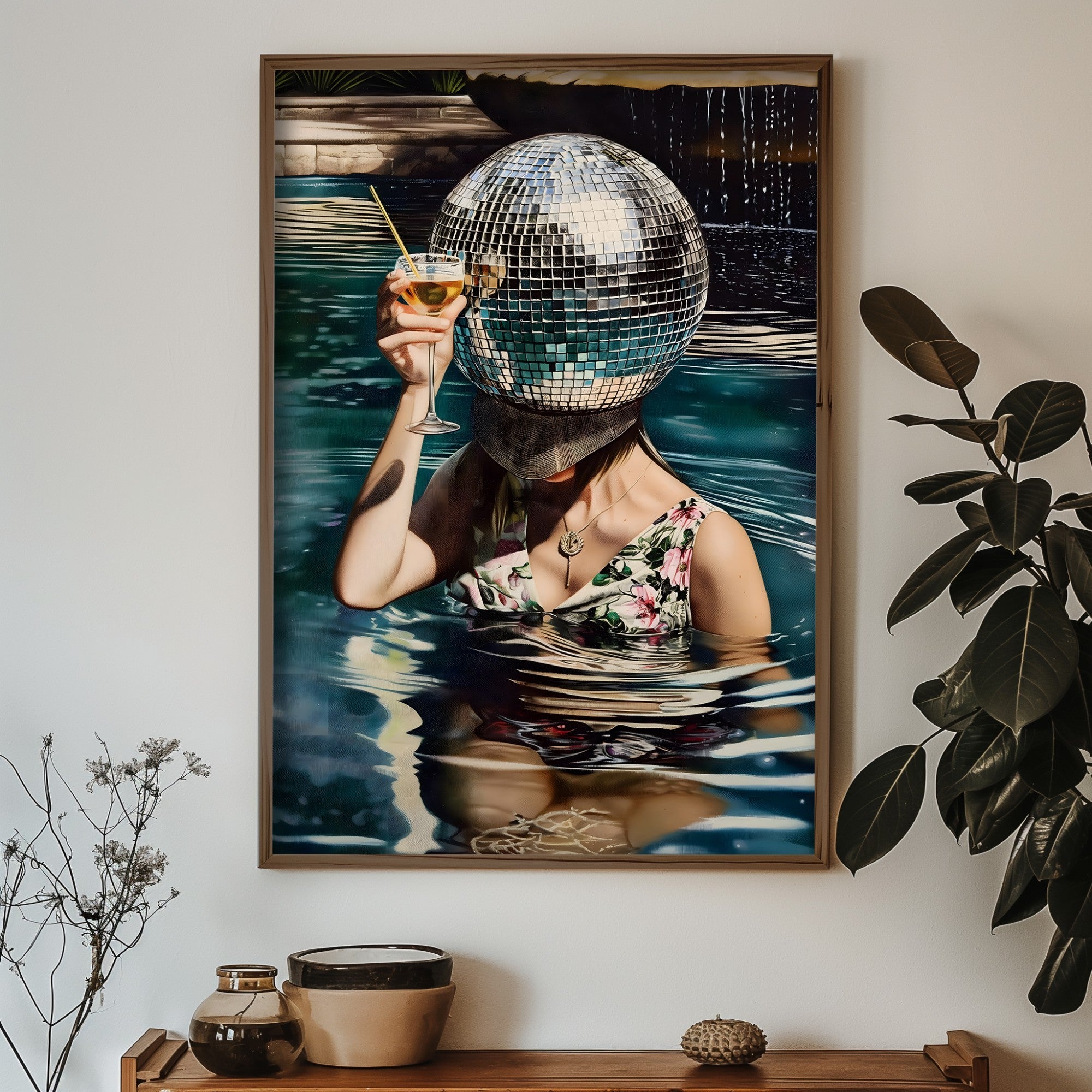 Quadro Decorativo MDF Emoldurado Multicolor GE105-L - Impressão UV em Madeira de Pinho 35x47cm