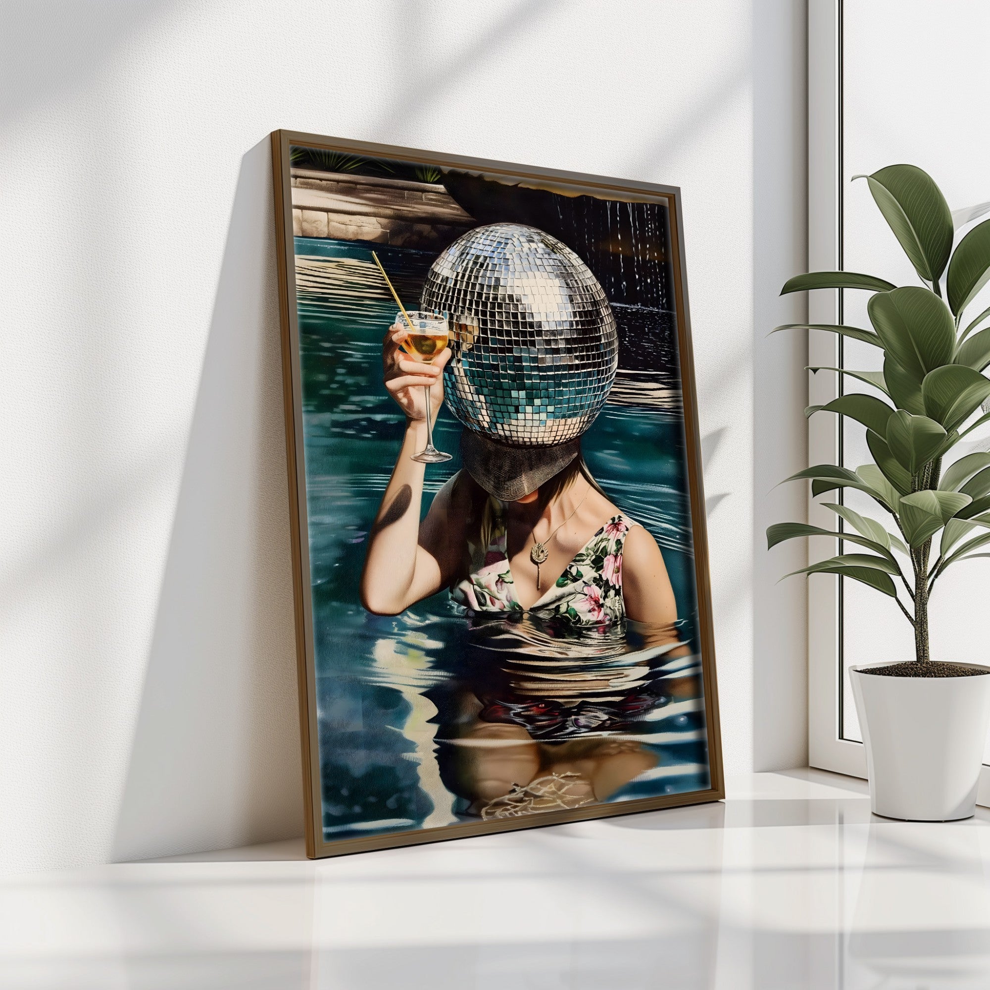 Quadro Decorativo MDF Emoldurado Multicolor GE105-L - Impressão UV em Madeira de Pinho 35x47cm