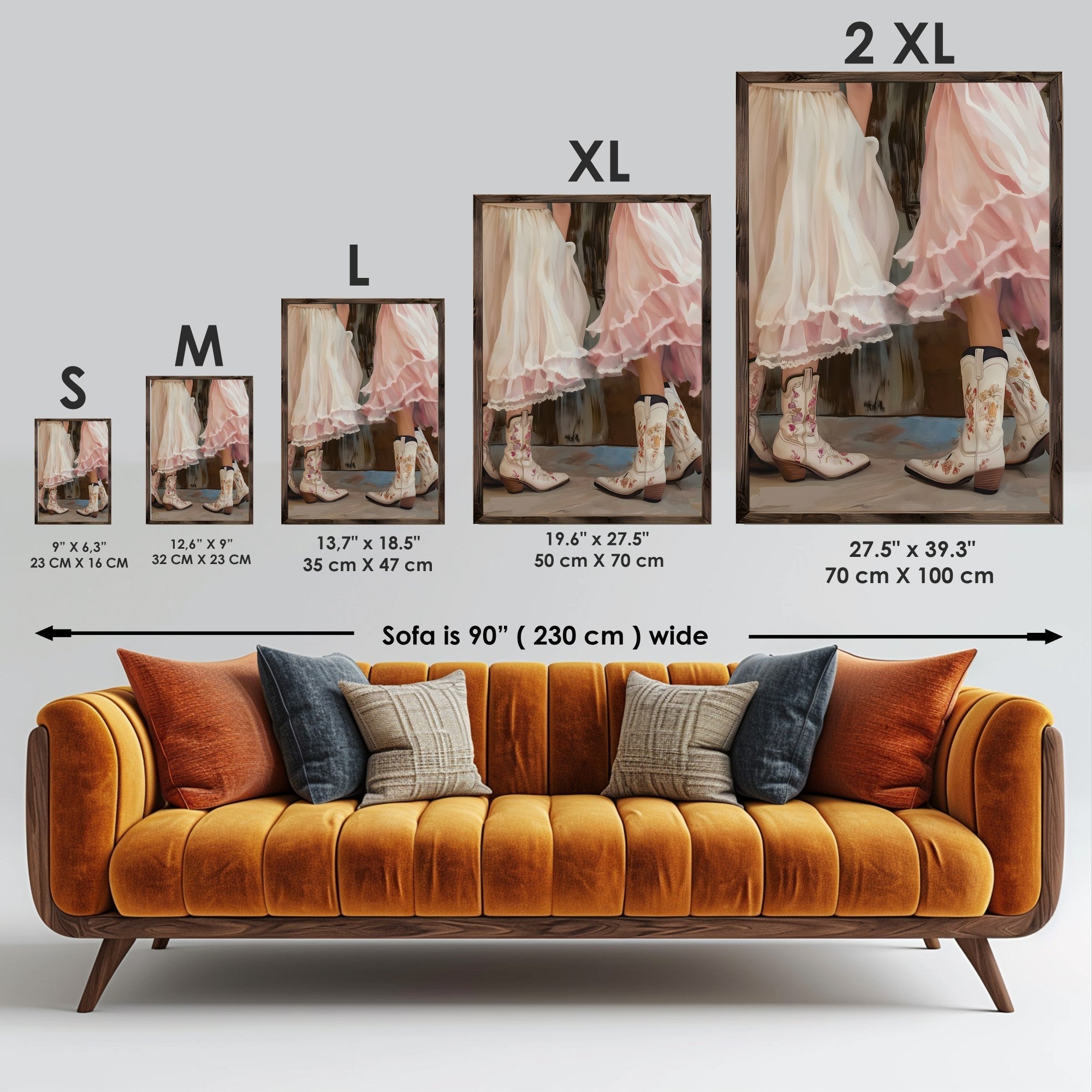 Quadro Decorativo MDF Emoldurado Multicolor GE106-L - Impressão UV em Madeira de Pinho 35x47cm