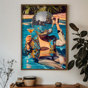 Quadro Decorativo MDF Emoldurado Multicolor GE108-L - Impressão UV em Madeira de Pinho 35x47cm