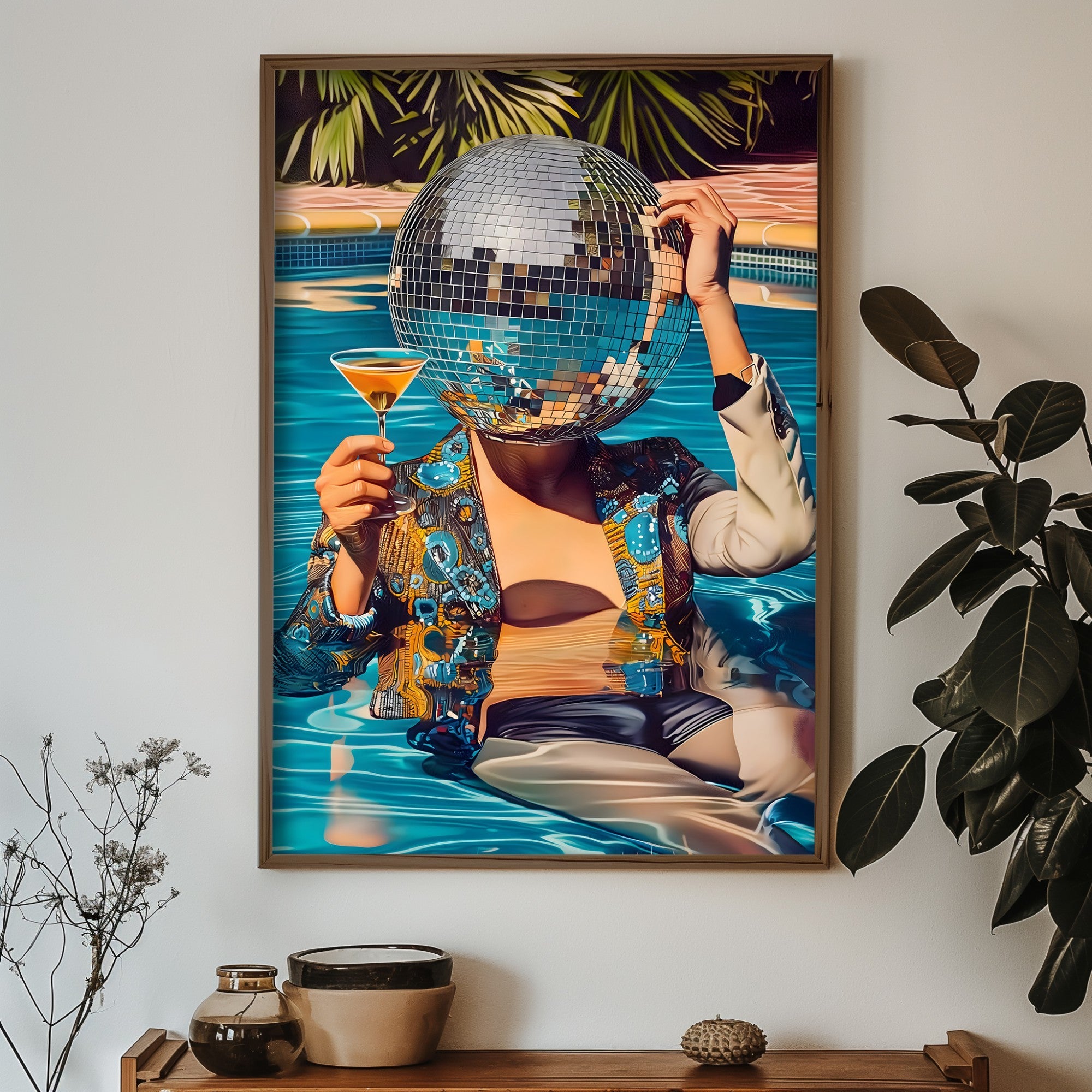 Quadro Decorativo MDF Emoldurado Multicolor GE108-L - Impressão UV em Madeira de Pinho 35x47cm