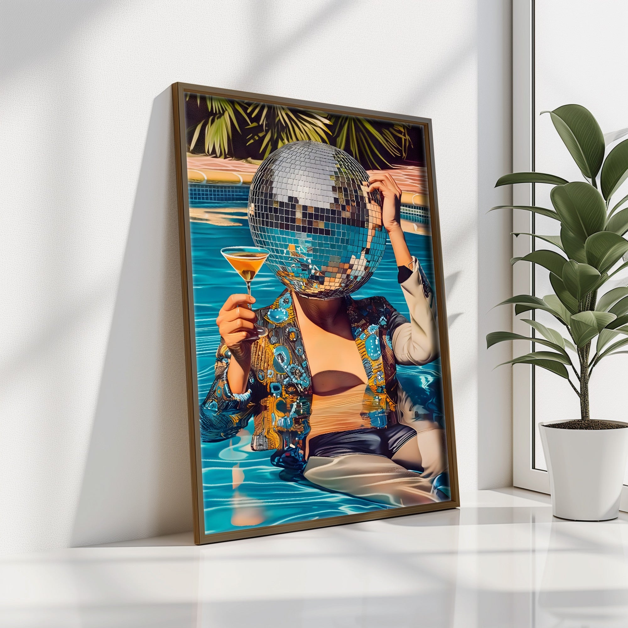 Quadro Decorativo MDF Emoldurado Multicolor GE108-L - Impressão UV em Madeira de Pinho 35x47cm