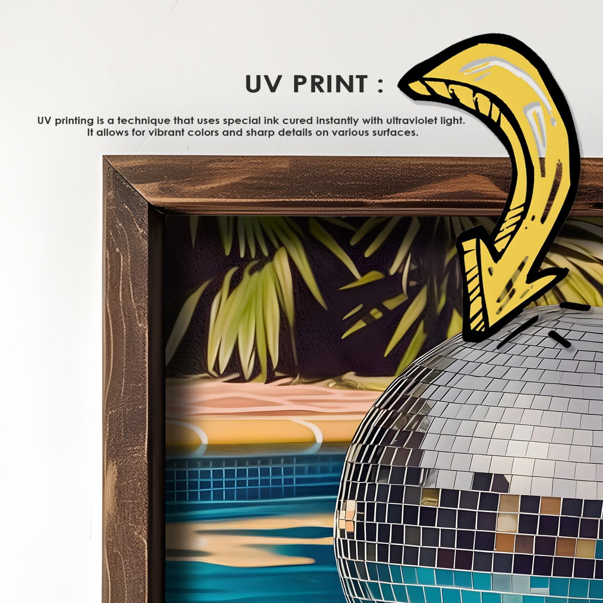 Quadro Decorativo MDF Emoldurado Multicolor GE108-L - Impressão UV em Madeira de Pinho 35x47cm