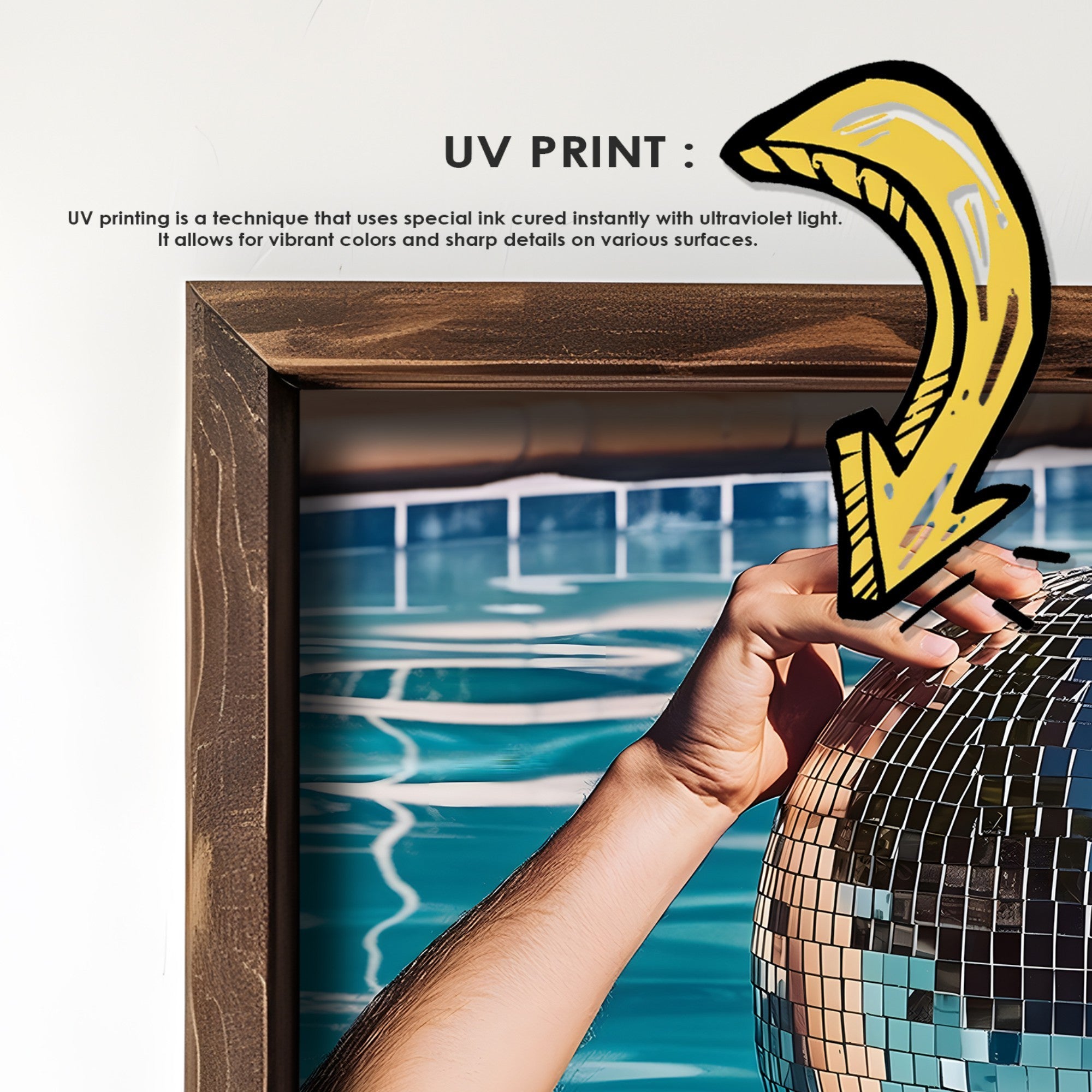 Quadro Decorativo MDF Emoldurado Multicolor GE109-L - Impressão UV em Madeira de Pinho 35x47cm