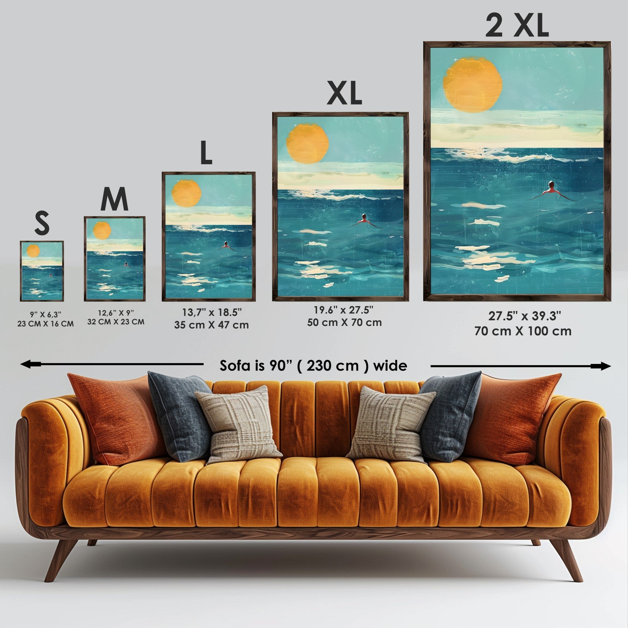 Quadro Decorativo MDF Emoldurado GE110-L Multicolor 35x47cm - Impressão UV em Madeira de Pinho