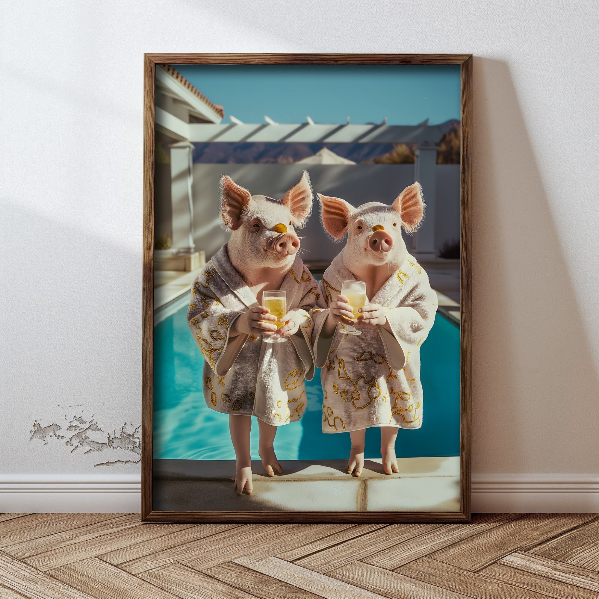 Quadro Decorativo MDF Emoldurado Multicolor GE111-L - Impressão UV em Madeira de Pinho 35x47cm