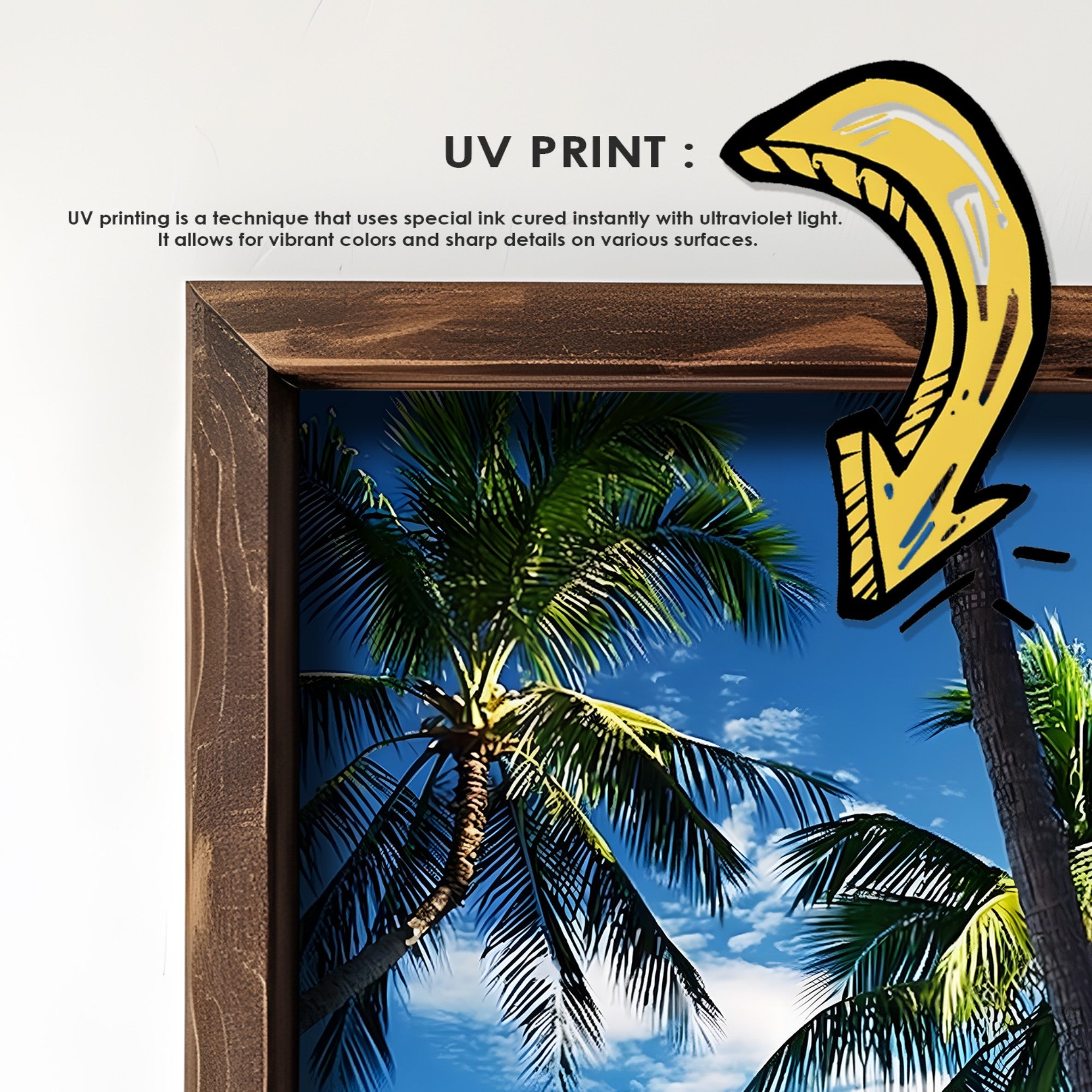 Quadro Decorativo MDF Emoldurado Multicolor GE112-L - Impressão UV em Madeira de Pinho 35x47cm