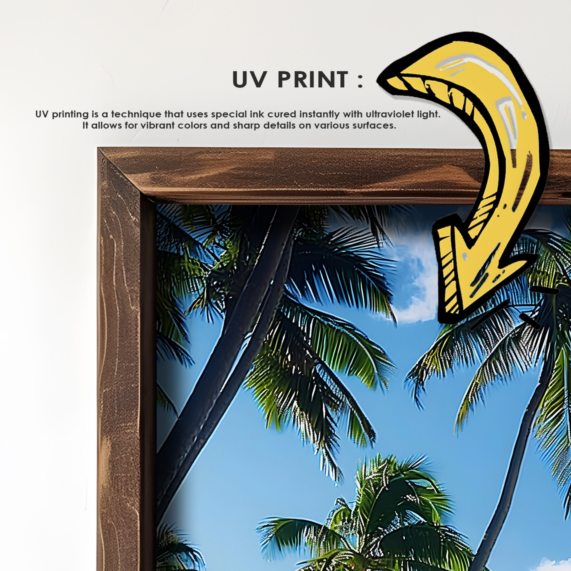 Quadro Decorativo MDF Emoldurado Multicolor GE113-L - Impressão UV em Madeira de Pinho 35x47cm