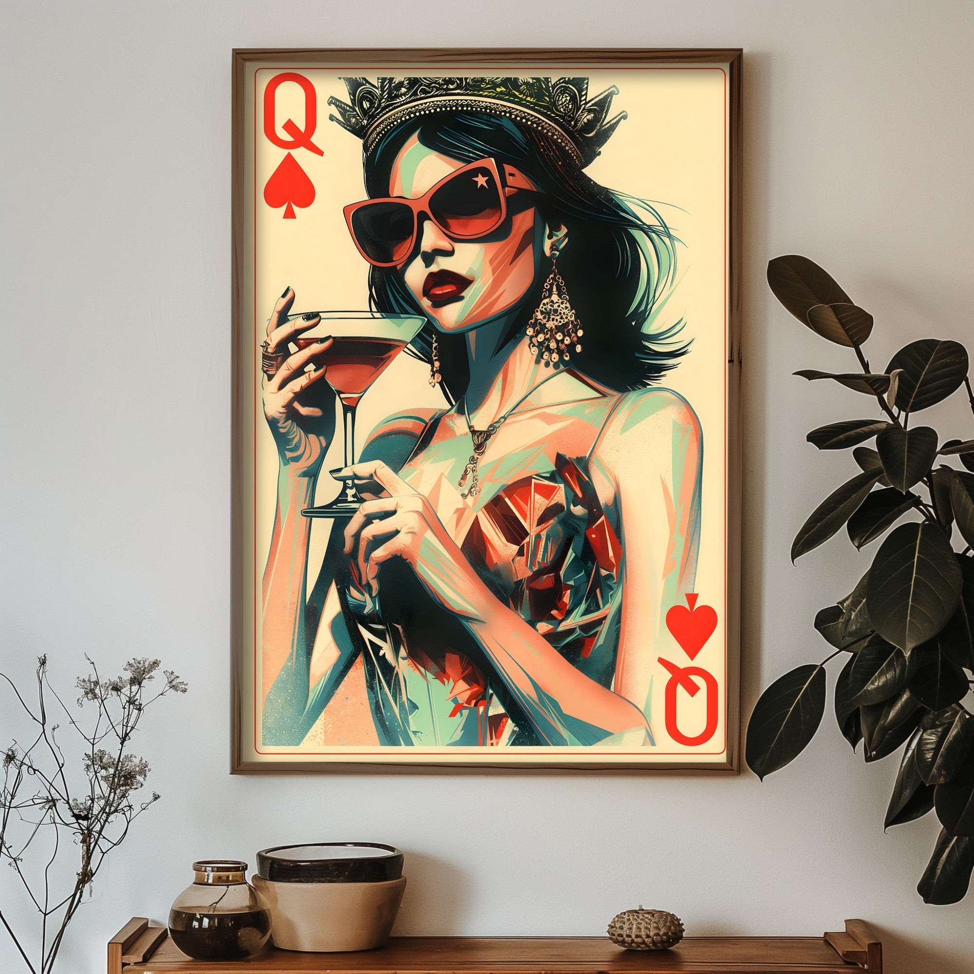 Quadro Decorativo MDF Emoldurado Multicolor GE114-L - Impressão UV em Madeira de Pinho 35x47cm