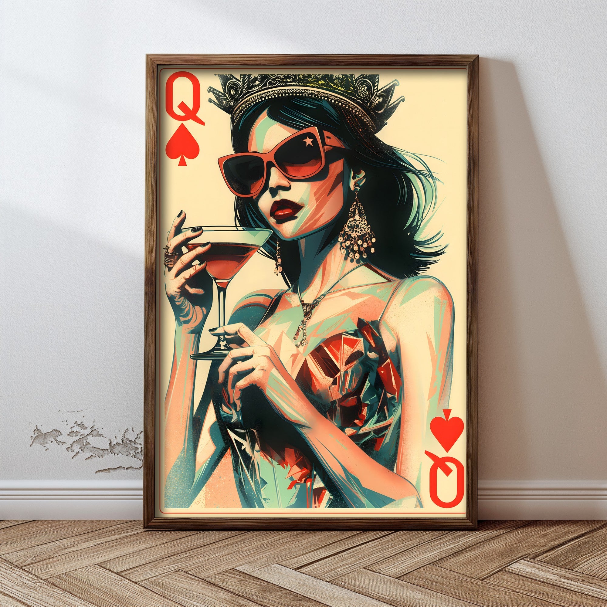 Quadro Decorativo MDF Emoldurado Multicolor GE114-L - Impressão UV em Madeira de Pinho 35x47cm