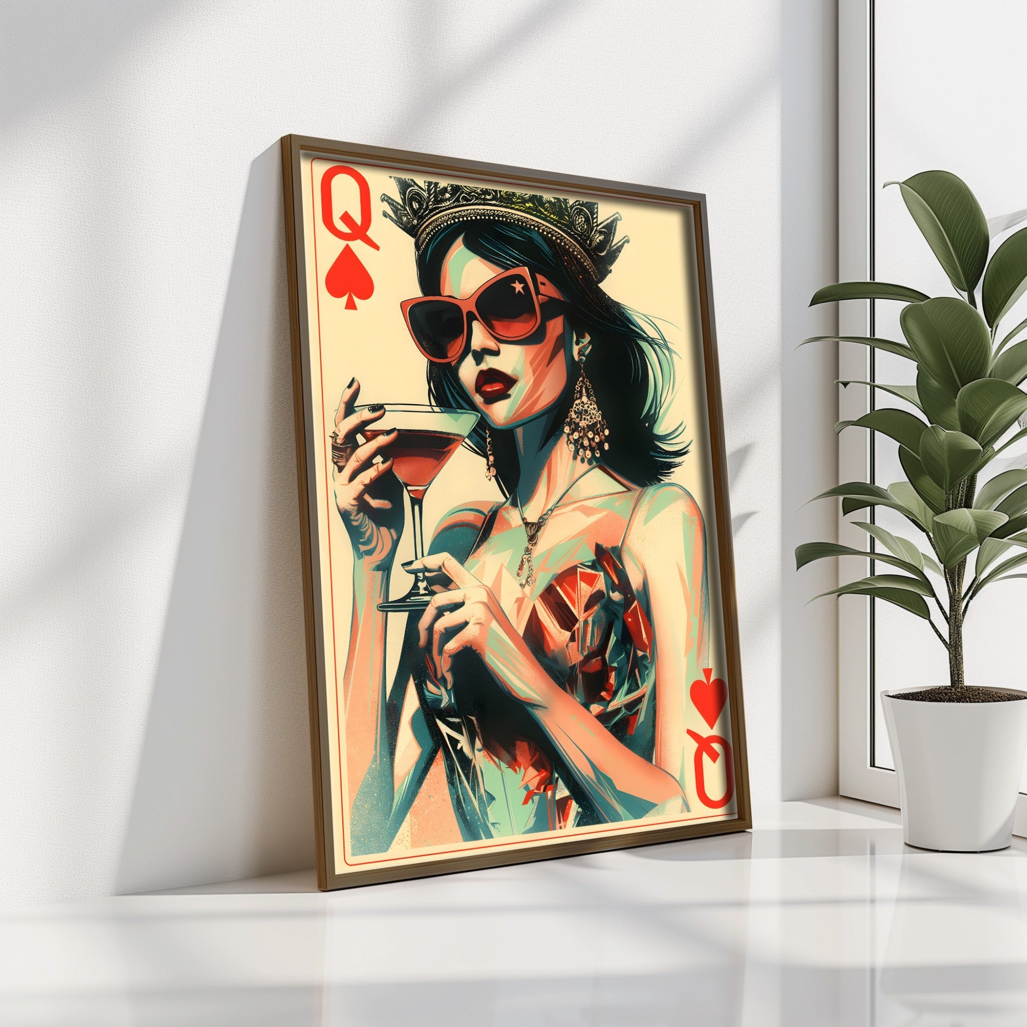 Quadro Decorativo MDF Emoldurado Multicolor GE114-L - Impressão UV em Madeira de Pinho 35x47cm