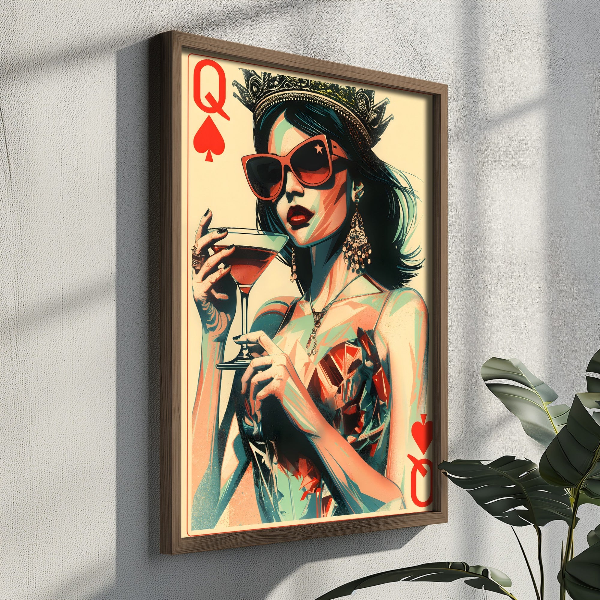 Quadro Decorativo MDF Emoldurado Multicolor GE114-L - Impressão UV em Madeira de Pinho 35x47cm