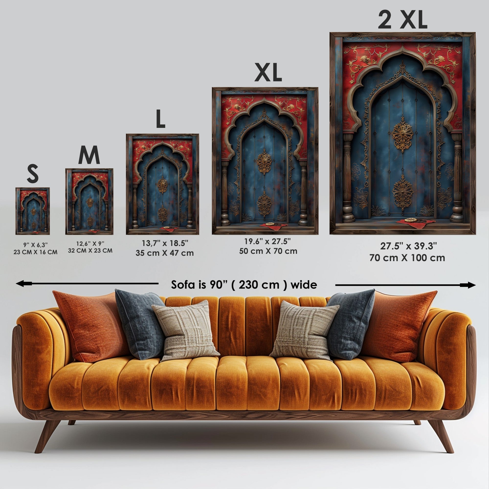 Quadro Decorativo MDF Emoldurado GE116-L Multicolor 35x47cm - Impressão UV em Madeira de Pinho