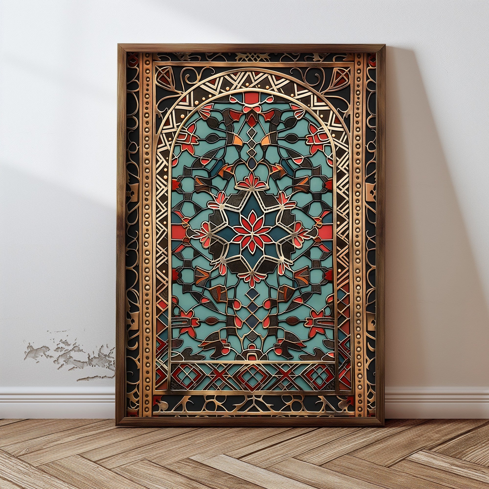 Quadro Decorativo MDF Emoldurado Multicolor GE117-L - Impressão UV em Madeira de Pinho 35x47cm