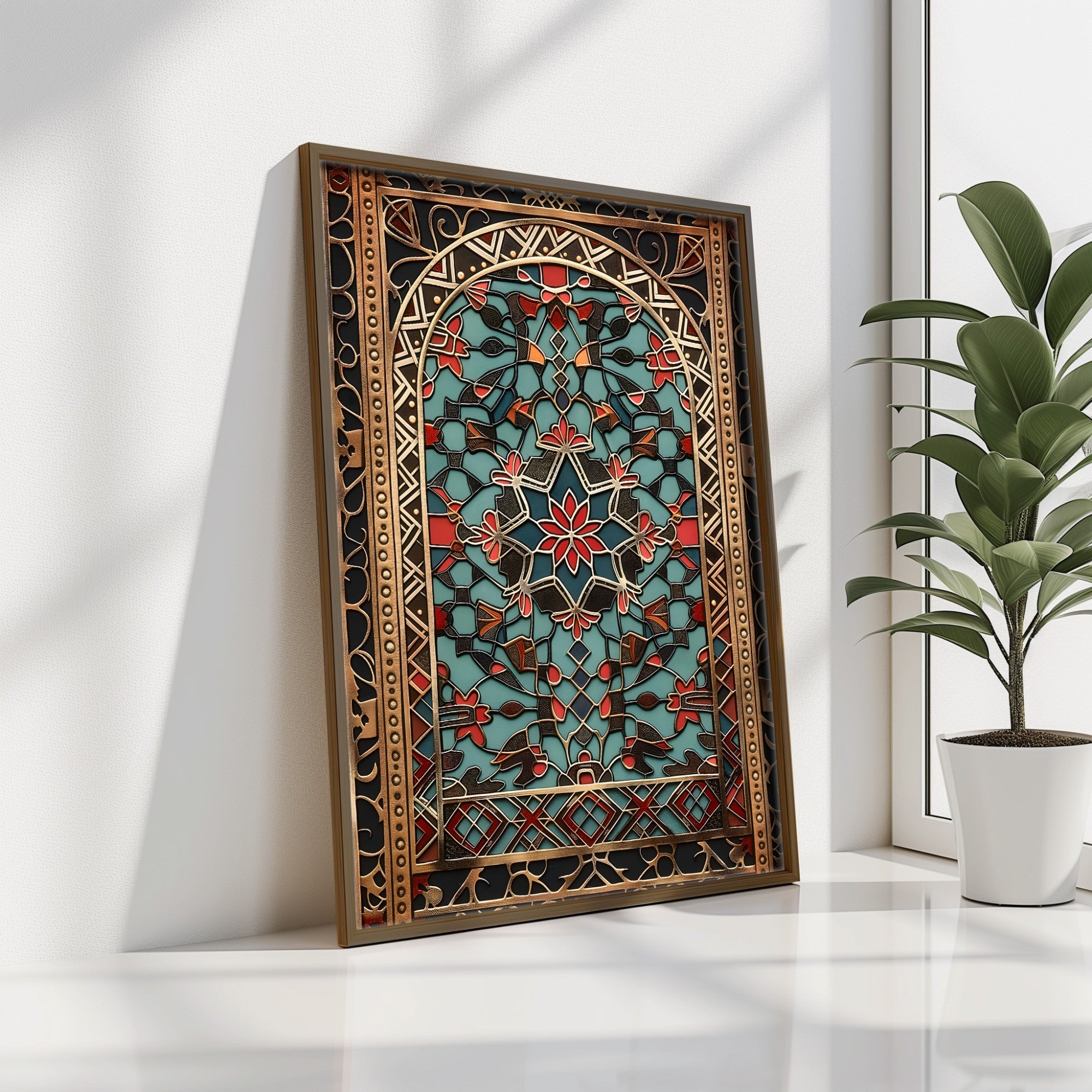 Quadro Decorativo MDF Emoldurado Multicolor GE117-L - Impressão UV em Madeira de Pinho 35x47cm