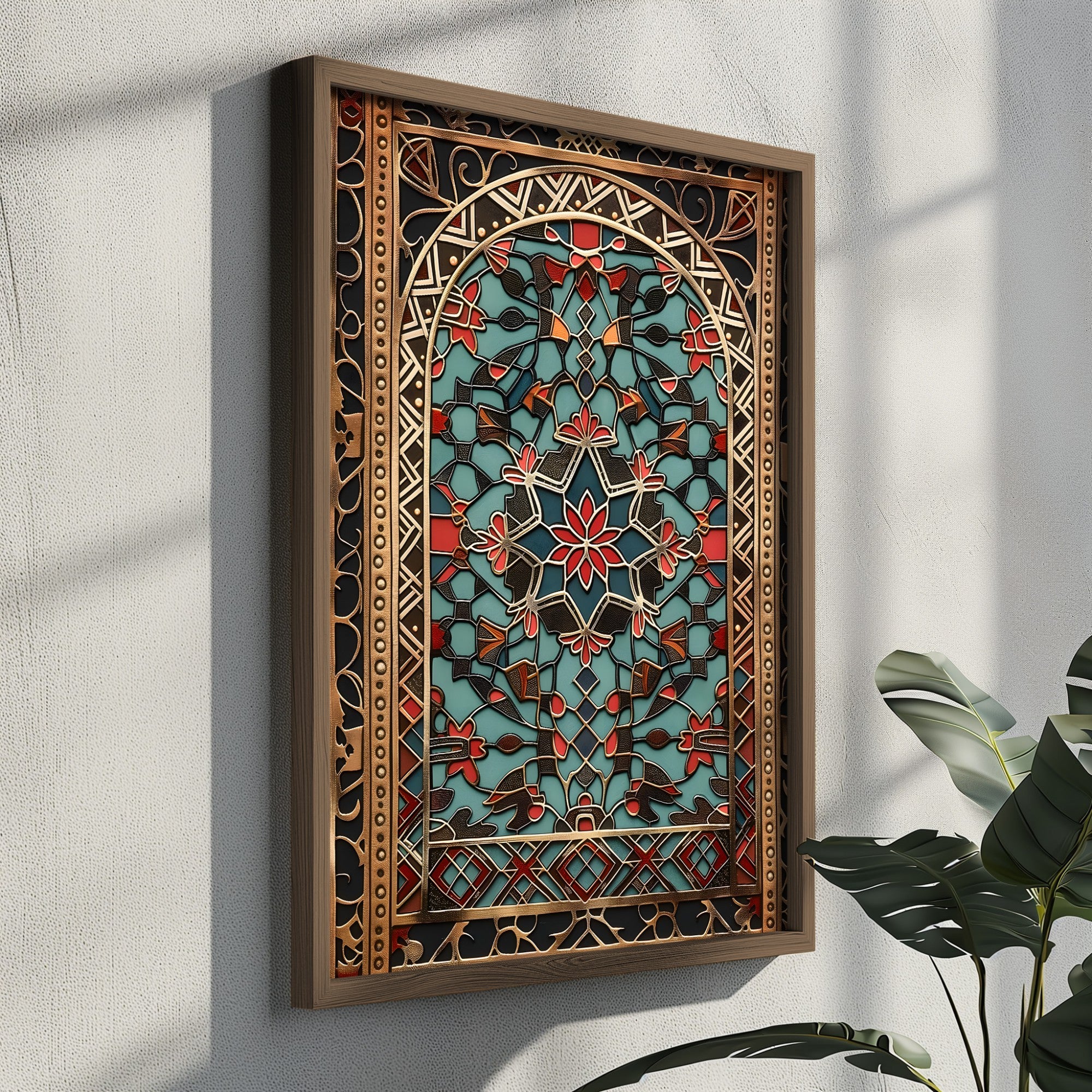 Quadro Decorativo MDF Emoldurado Multicolor GE117-L - Impressão UV em Madeira de Pinho 35x47cm
