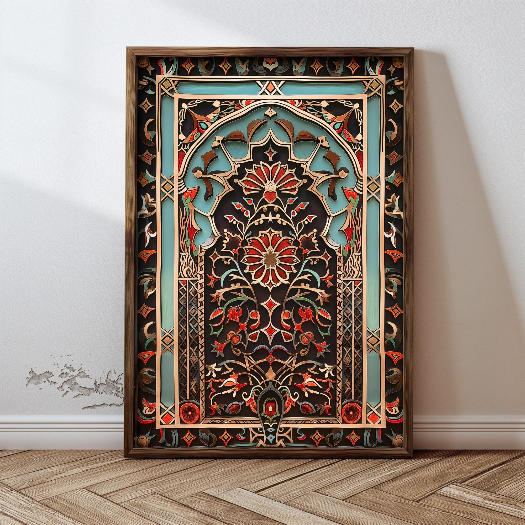 Quadro Decorativo MDF Emoldurado Multicolor GE118-L - Impressão UV em Madeira de Pinho 35x47cm