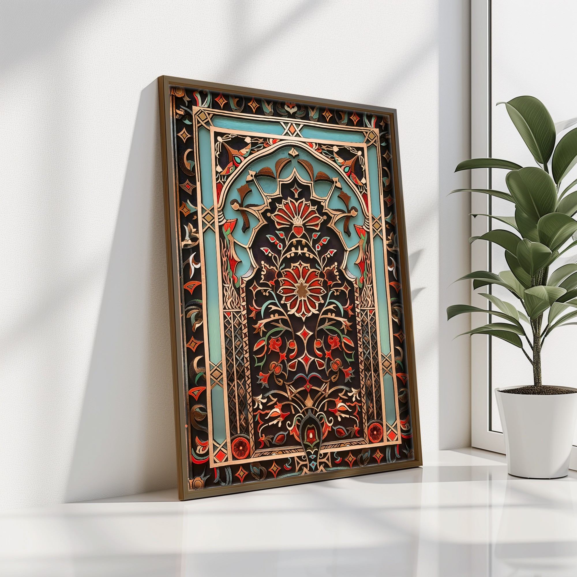 Quadro Decorativo MDF Emoldurado Multicolor GE118-L - Impressão UV em Madeira de Pinho 35x47cm