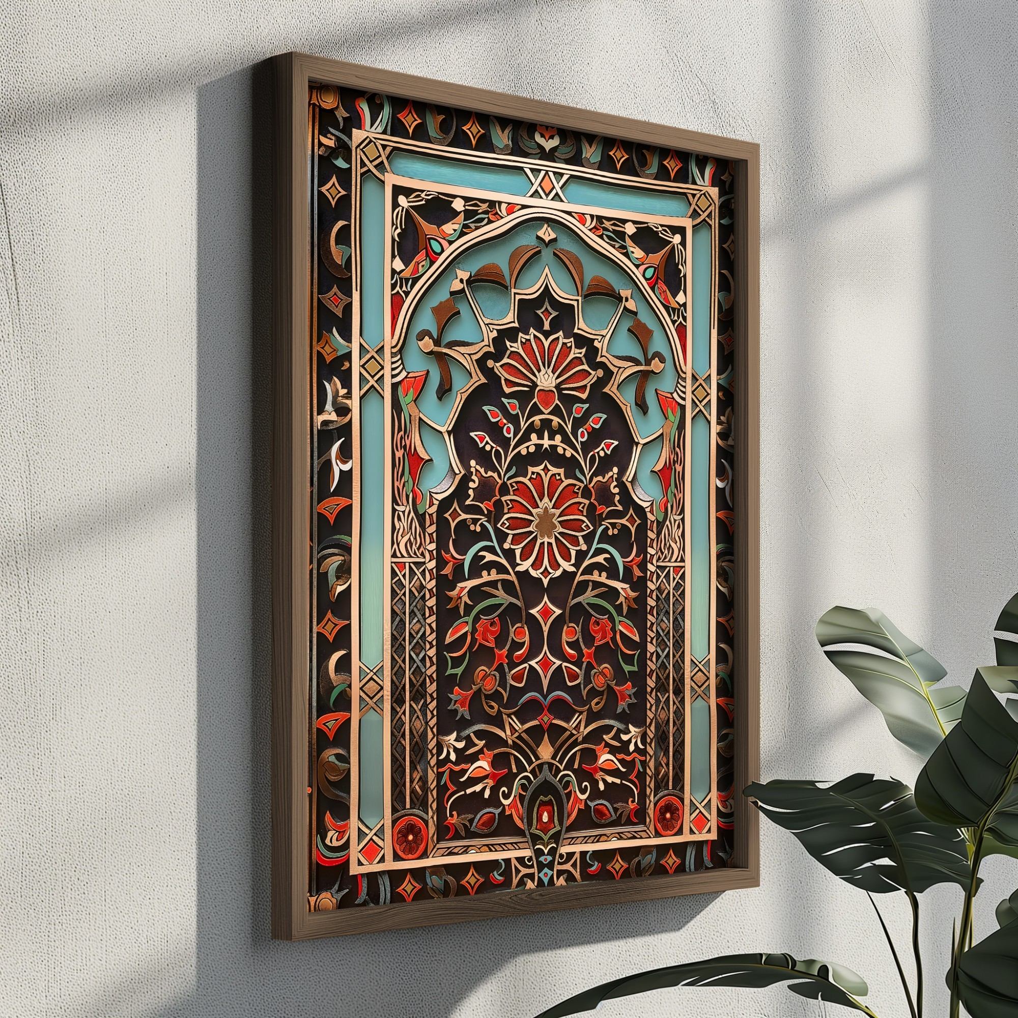 Quadro Decorativo MDF Emoldurado Multicolor GE118-L - Impressão UV em Madeira de Pinho 35x47cm