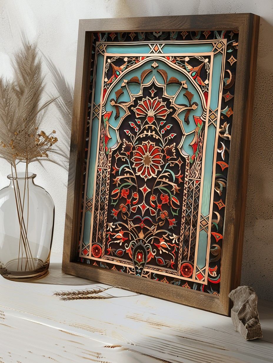 Quadro Decorativo MDF Emoldurado Multicolor GE118-L - Impressão UV em Madeira de Pinho 35x47cm