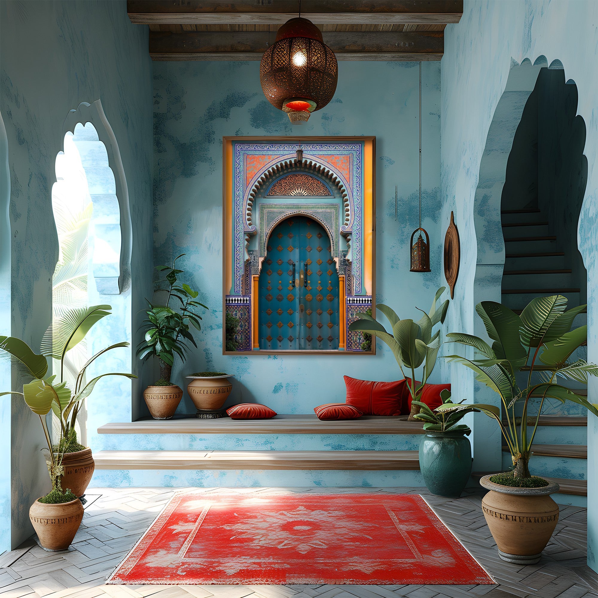 Quadro Decorativo MDF Emoldurado Multicolor GE119-L - Impressão UV em Madeira de Pinho 35x47cm