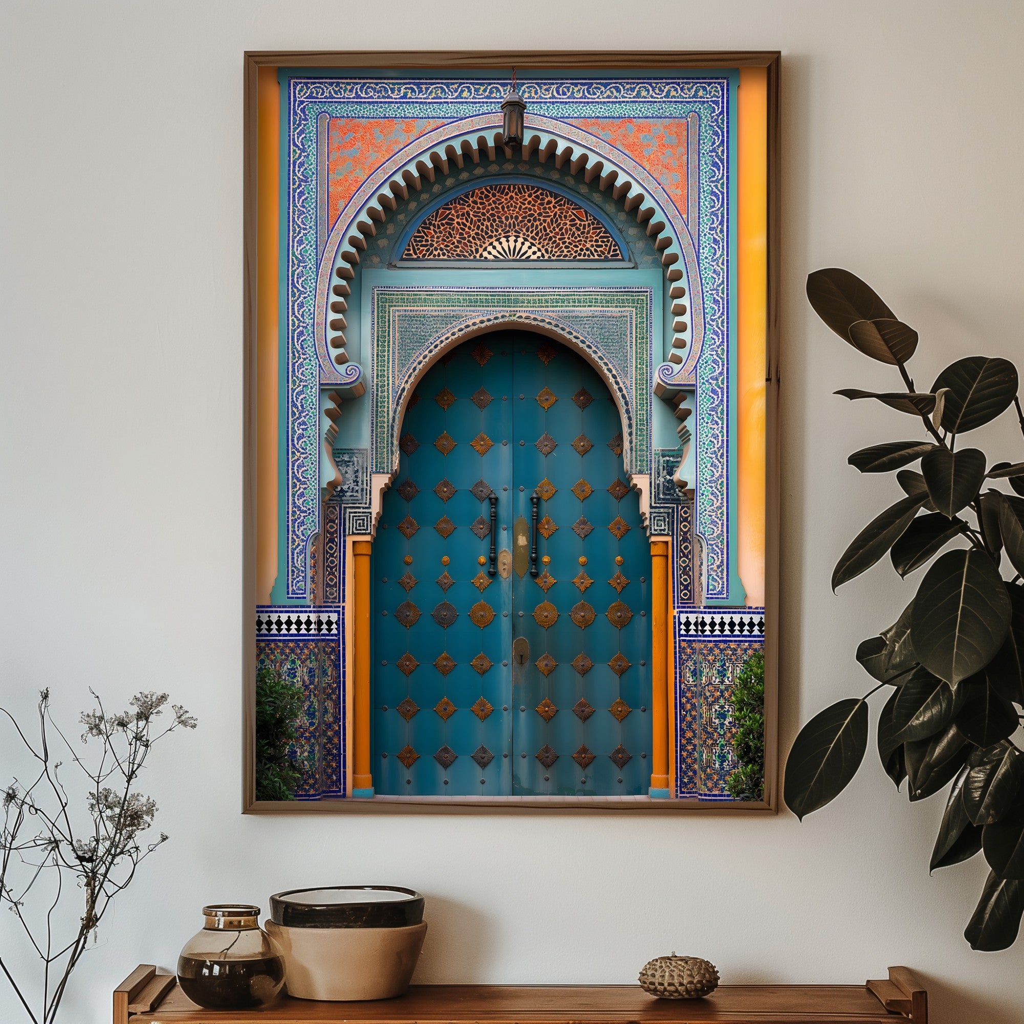 Quadro Decorativo MDF Emoldurado Multicolor GE119-L - Impressão UV em Madeira de Pinho 35x47cm