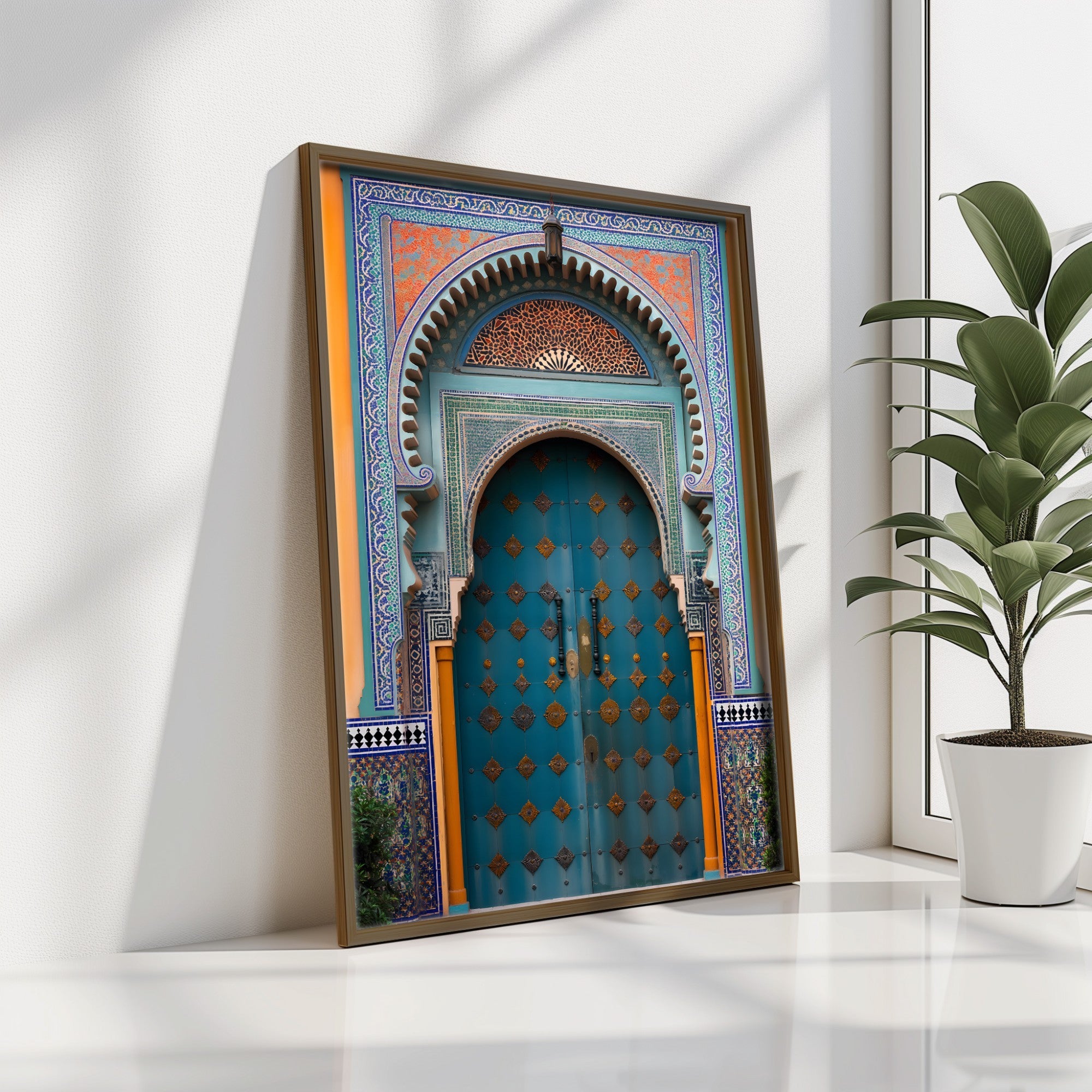 Quadro Decorativo MDF Emoldurado Multicolor GE119-L - Impressão UV em Madeira de Pinho 35x47cm