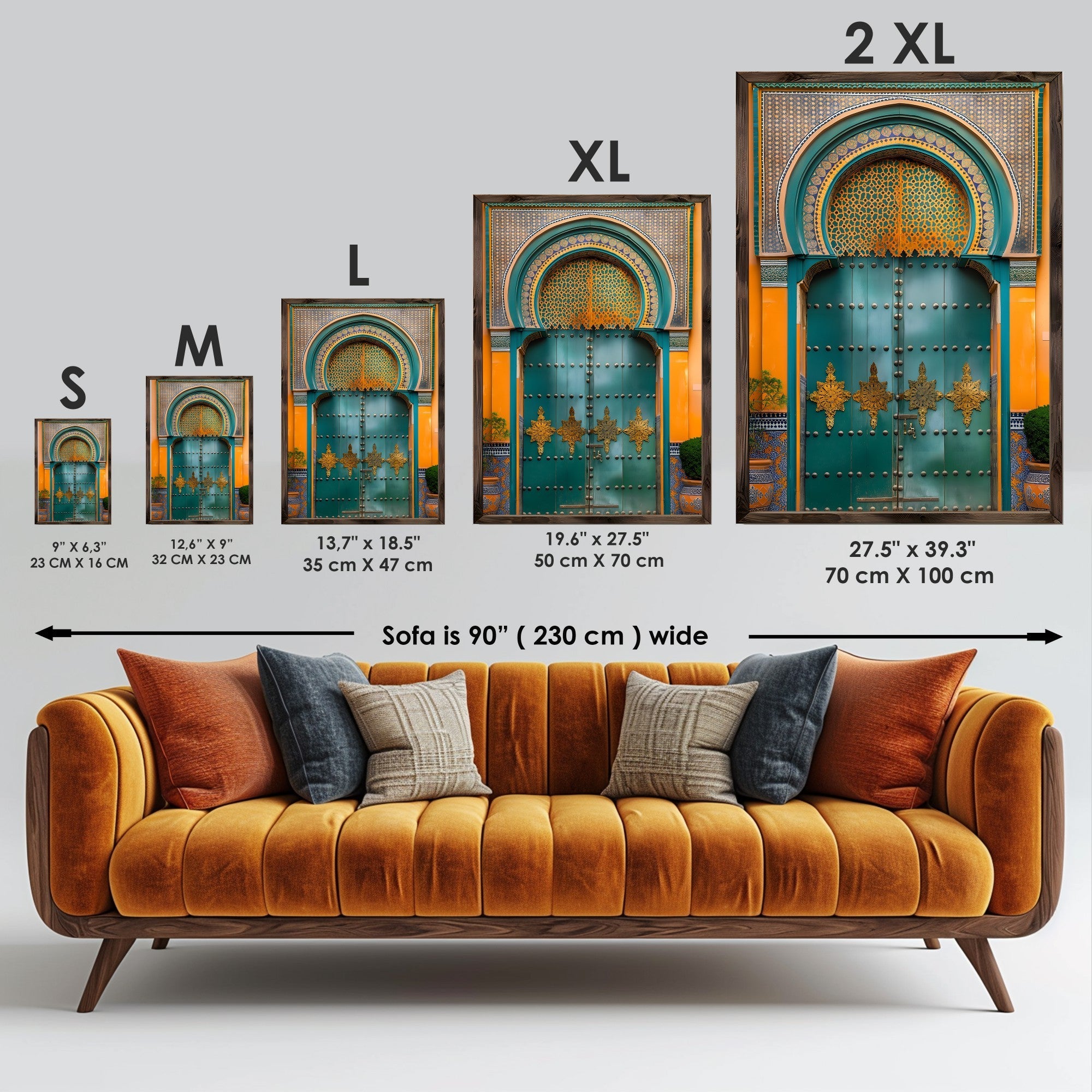 Quadro Decorativo MDF Emoldurado GE120-L Multicolor 35x47cm - Impressão UV em Madeira de Pinho