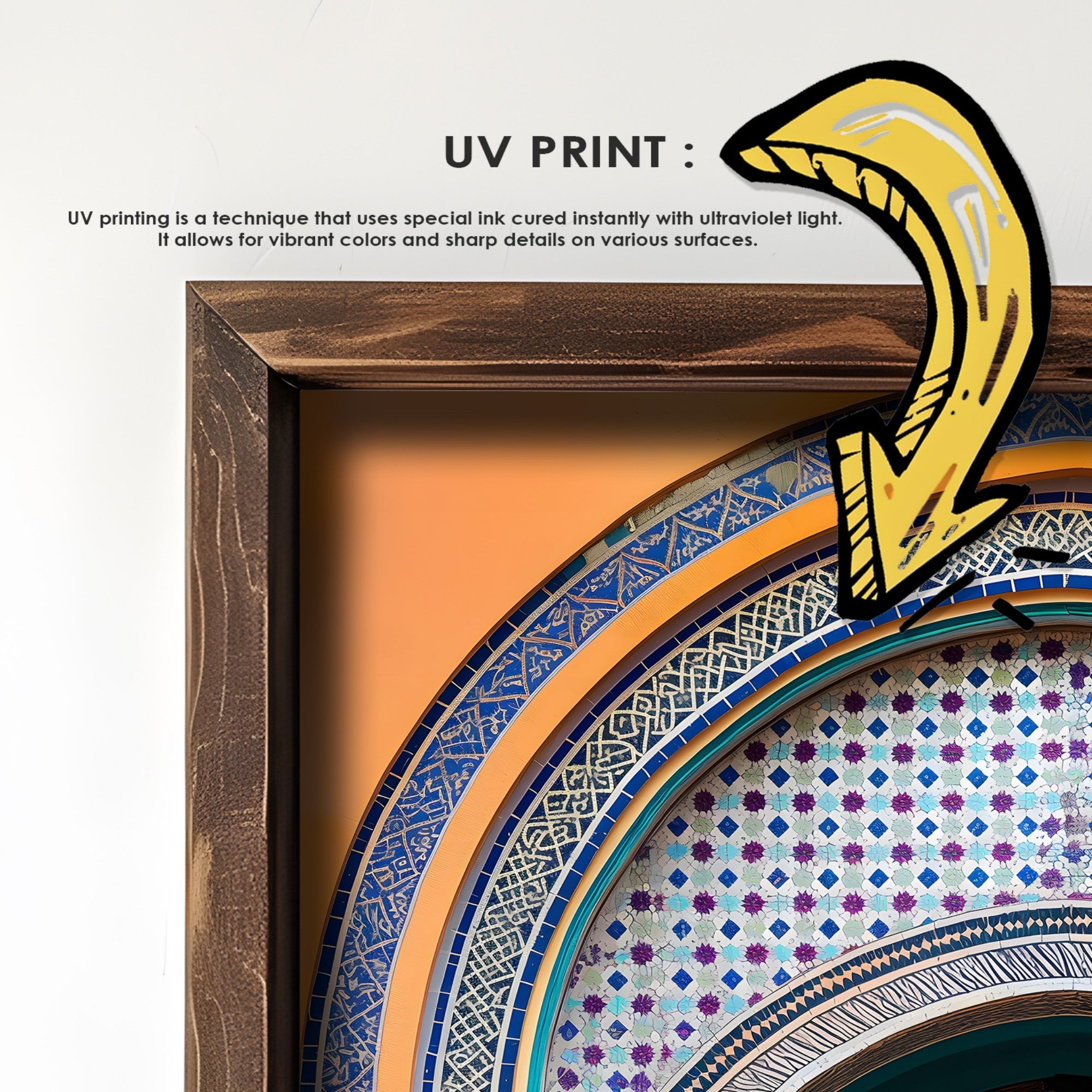 Quadro Decorativo MDF Emoldurado GE121-L Multicolor 35x47cm - Impressão UV em Madeira de Pinho