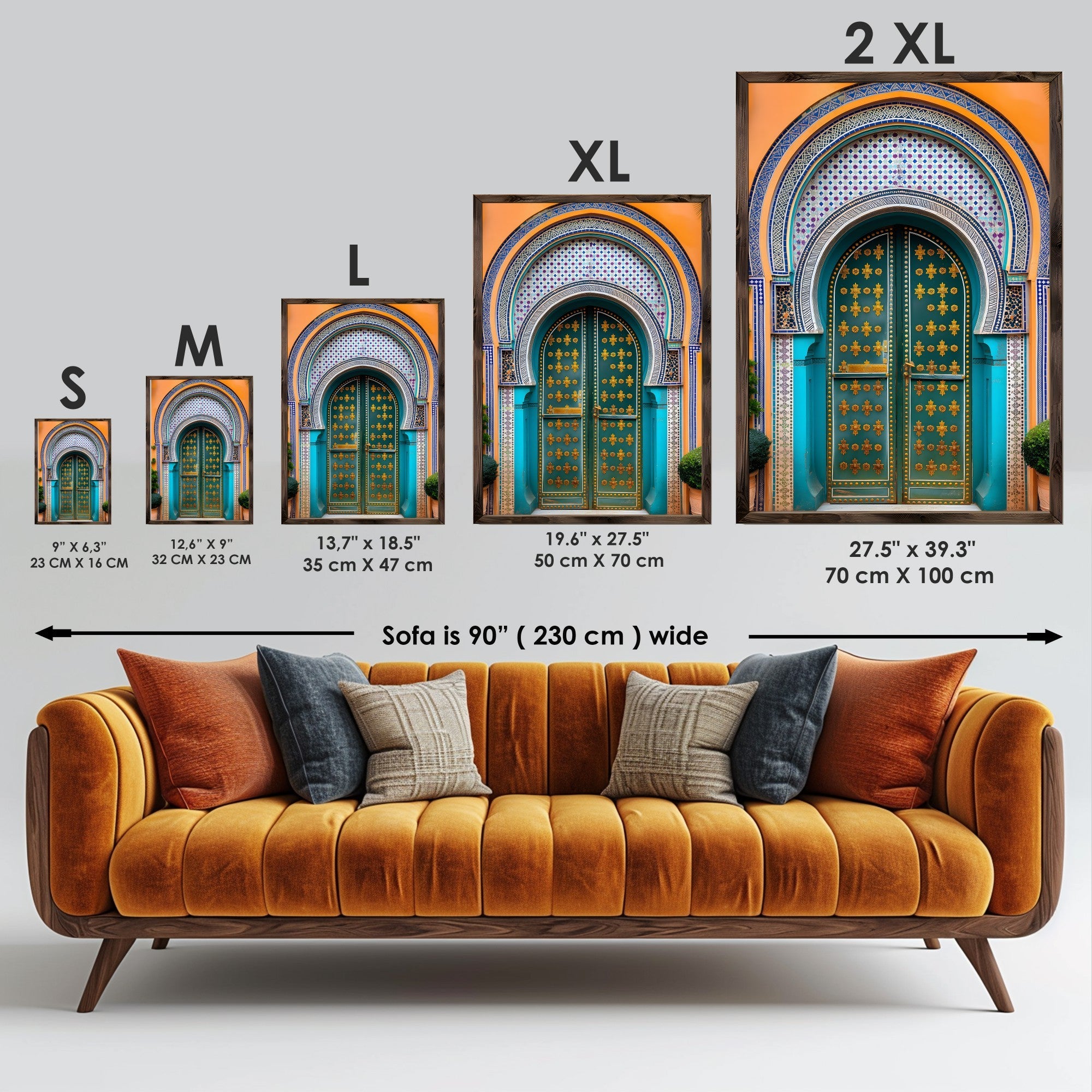 Quadro Decorativo MDF Emoldurado GE121-L Multicolor 35x47cm - Impressão UV em Madeira de Pinho