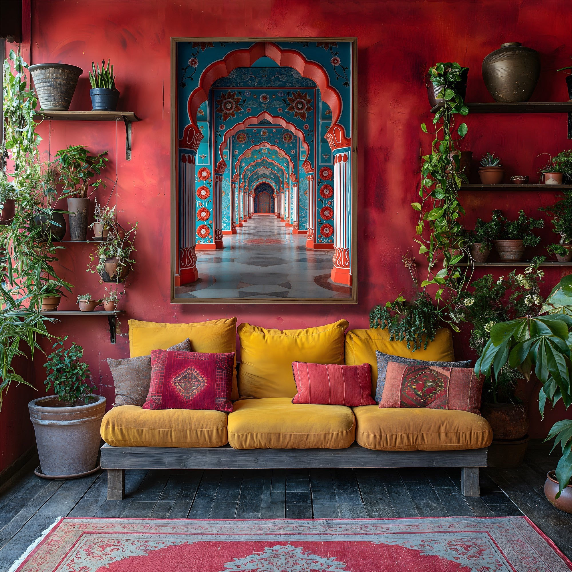 Quadro Decorativo MDF Emoldurado Multicolor GE122-L - Impressão UV em Madeira de Pinho 35x47cm