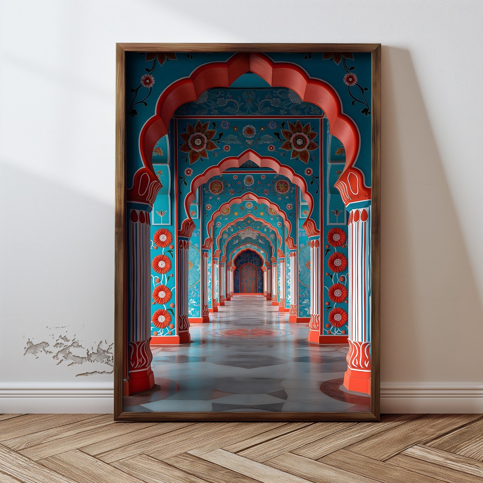 Quadro Decorativo MDF Emoldurado Multicolor GE122-L - Impressão UV em Madeira de Pinho 35x47cm