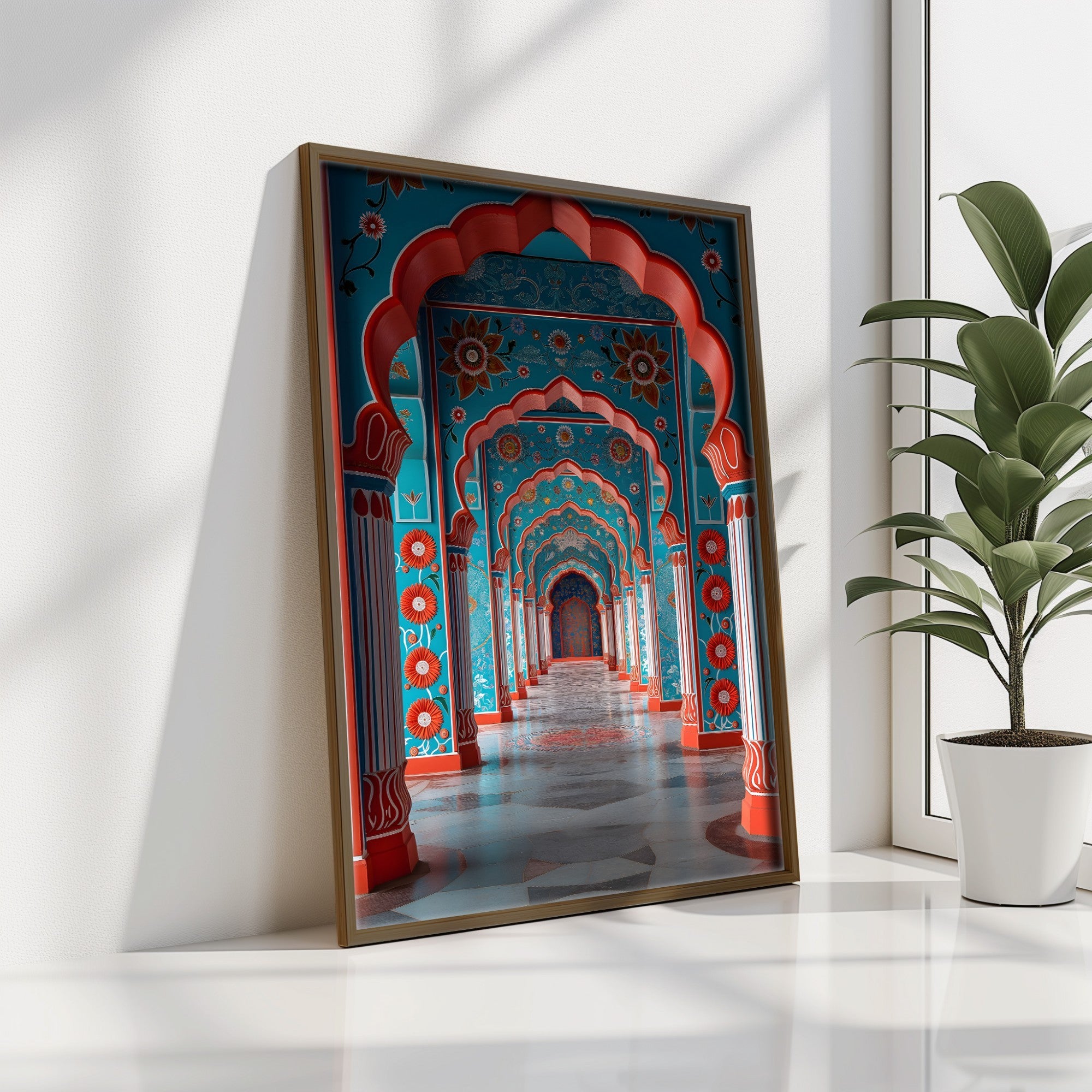 Quadro Decorativo MDF Emoldurado Multicolor GE122-L - Impressão UV em Madeira de Pinho 35x47cm