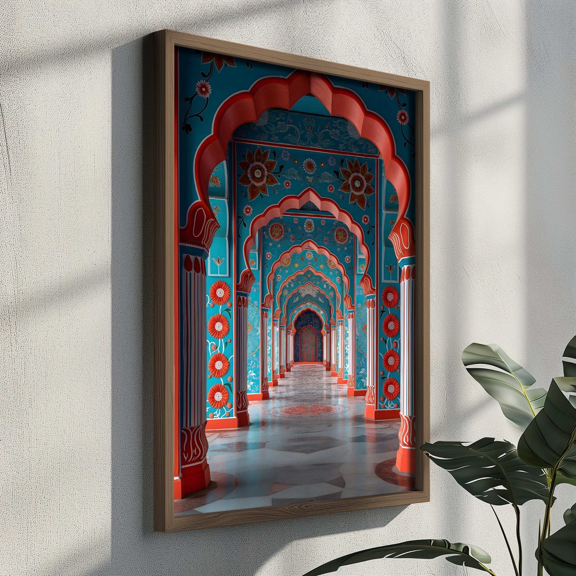 Quadro Decorativo MDF Emoldurado Multicolor GE122-L - Impressão UV em Madeira de Pinho 35x47cm