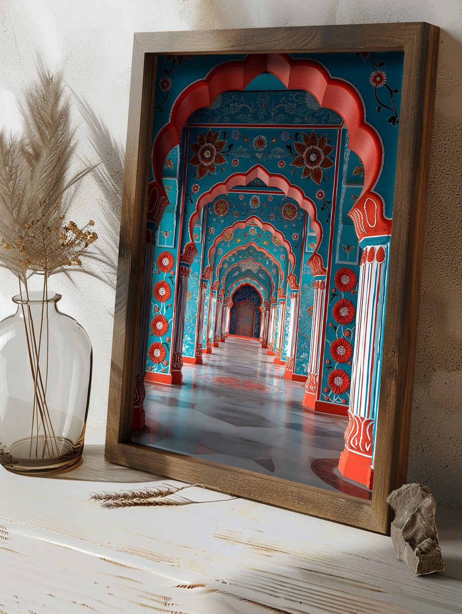 Quadro Decorativo MDF Emoldurado Multicolor GE122-L - Impressão UV em Madeira de Pinho 35x47cm